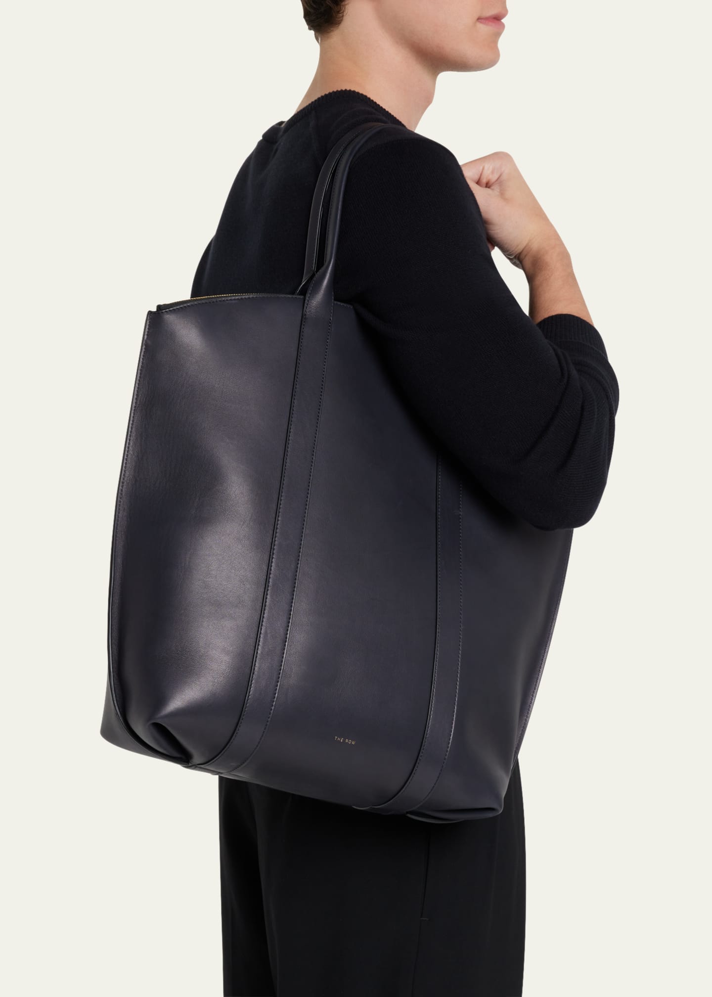 THE ROW Men's Dante Leather Tote Bag, XL - Bergdorf Goodman