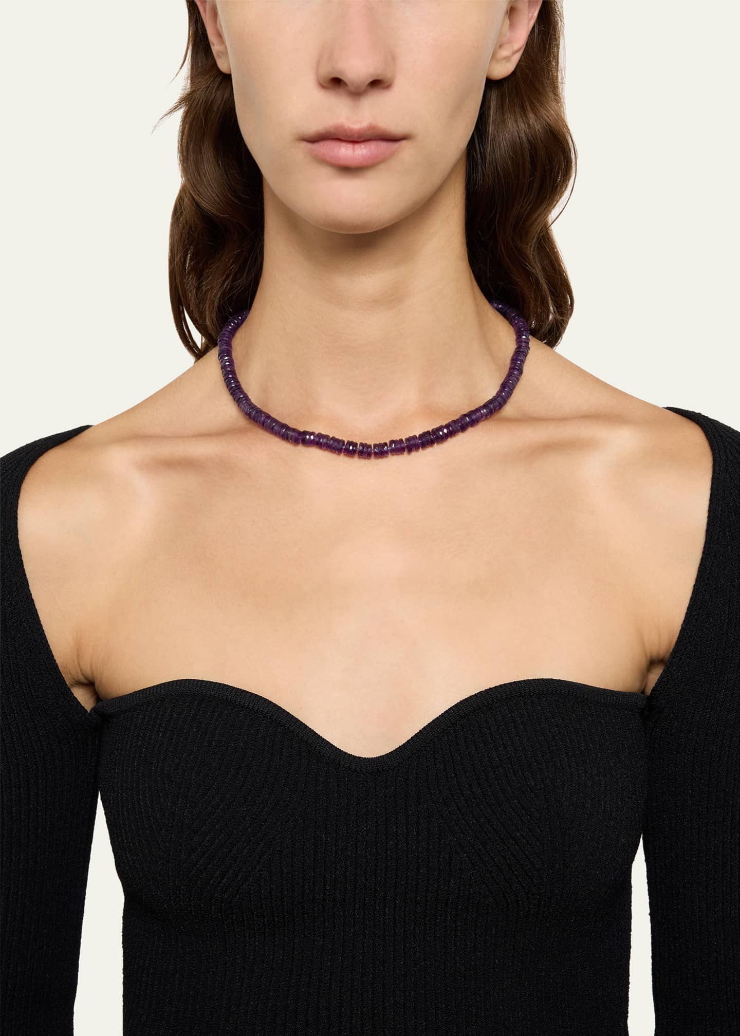 JIA JIA Dark Amethyst Fancy Cut Bead Necklace Image 2 of 4