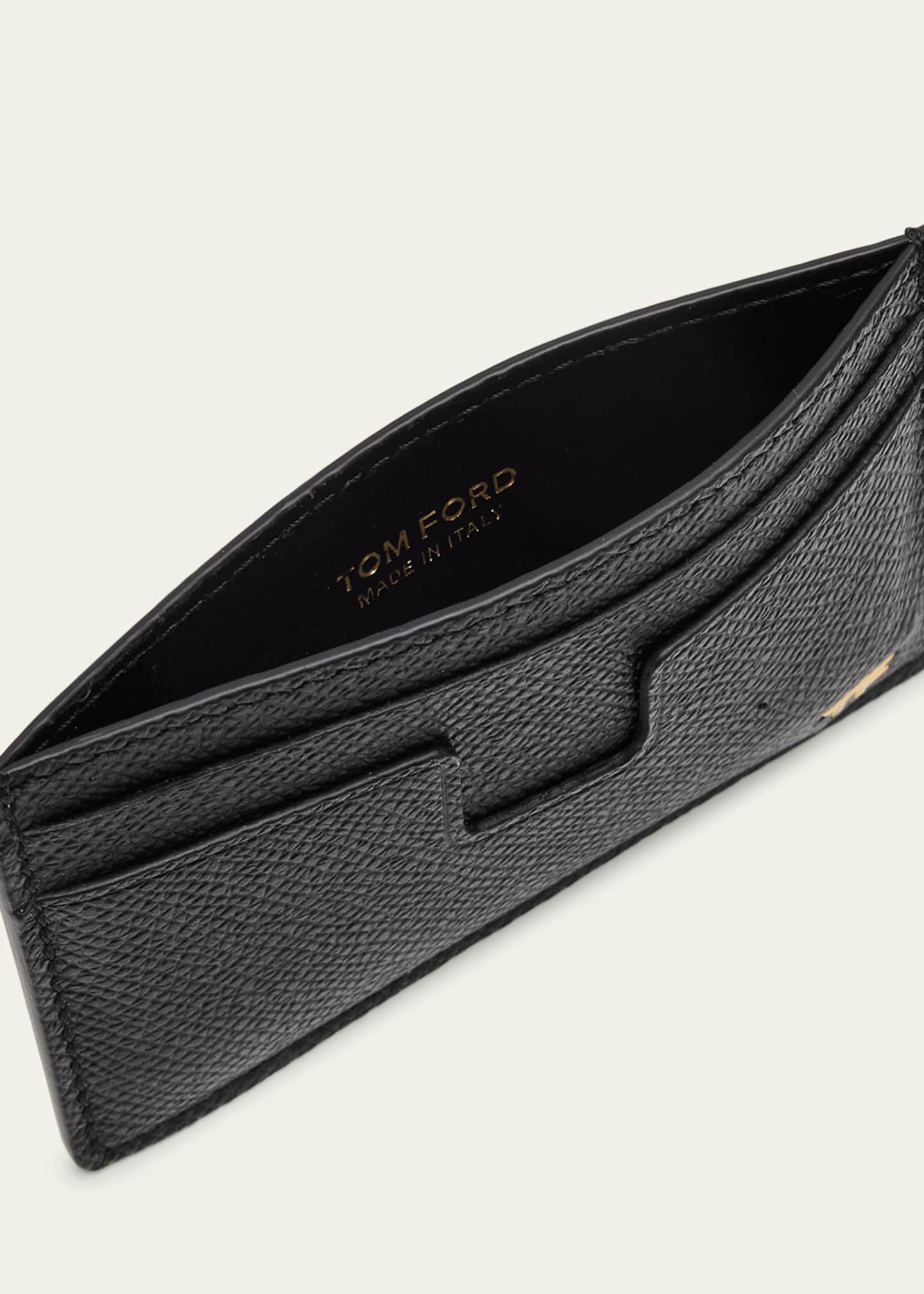 TOM FORD Men's T-Line Leather Card Holder Image 3 of 4