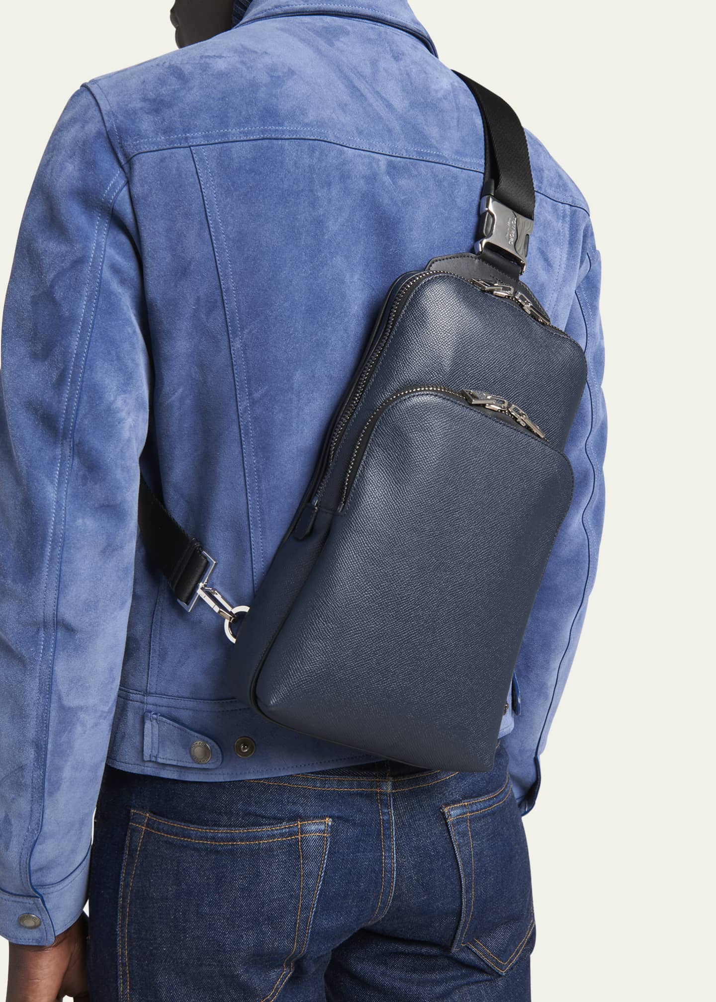 Tom Ford Buckley Leather Belt Bag - Blue