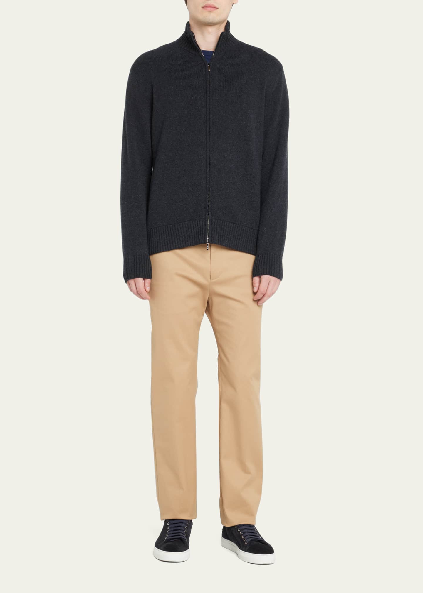 Loro Piana Men's Cashmere Parksville Full-Zip Sweater Image 2 of 5