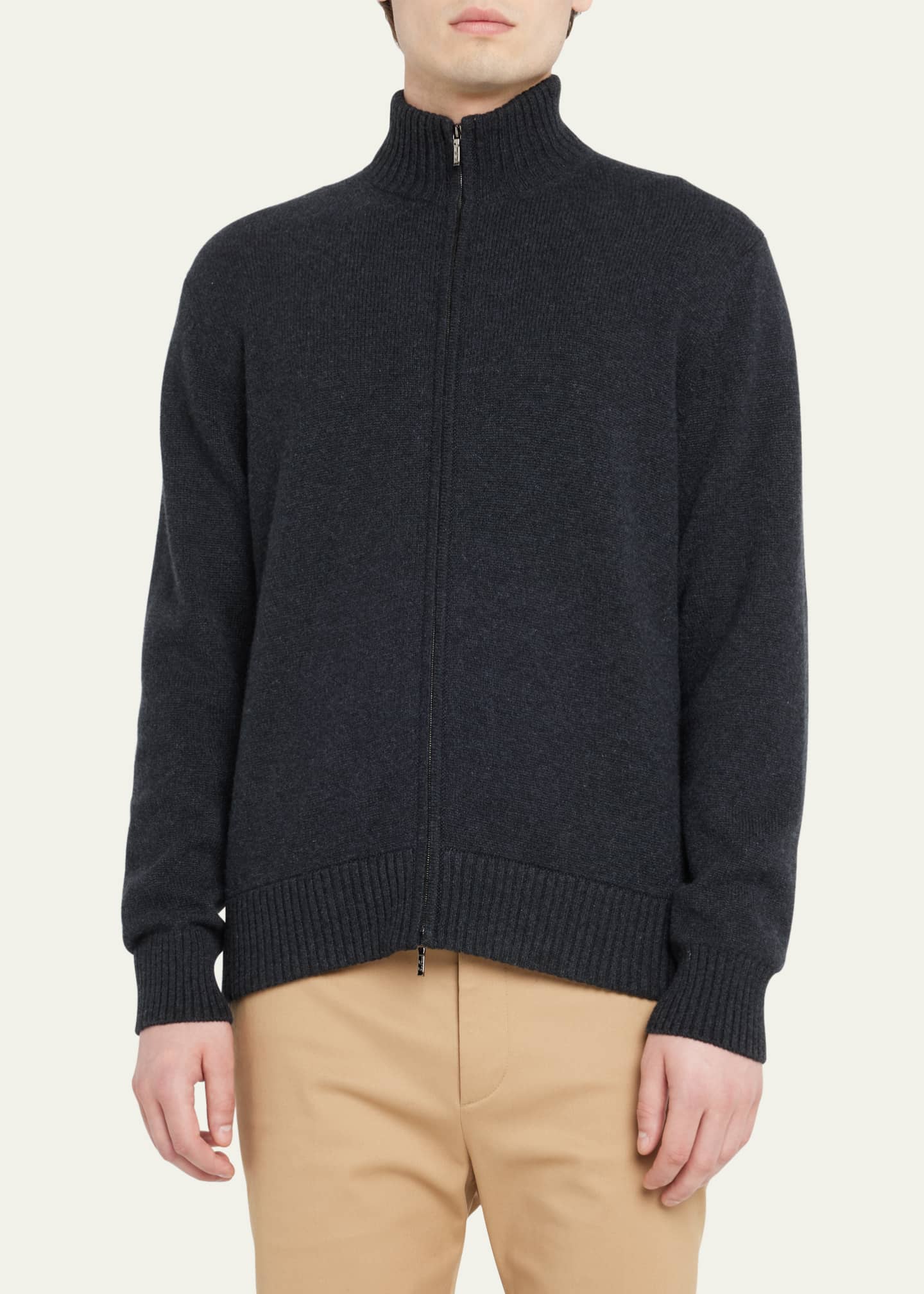 Loro Piana Men's Cashmere Parksville Full-Zip Sweater Image 4 of 5