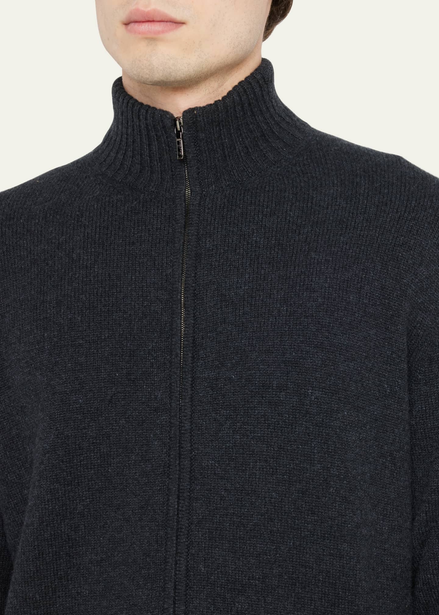 Loro Piana Men's Cashmere Parksville Full-Zip Sweater Image 5 of 5