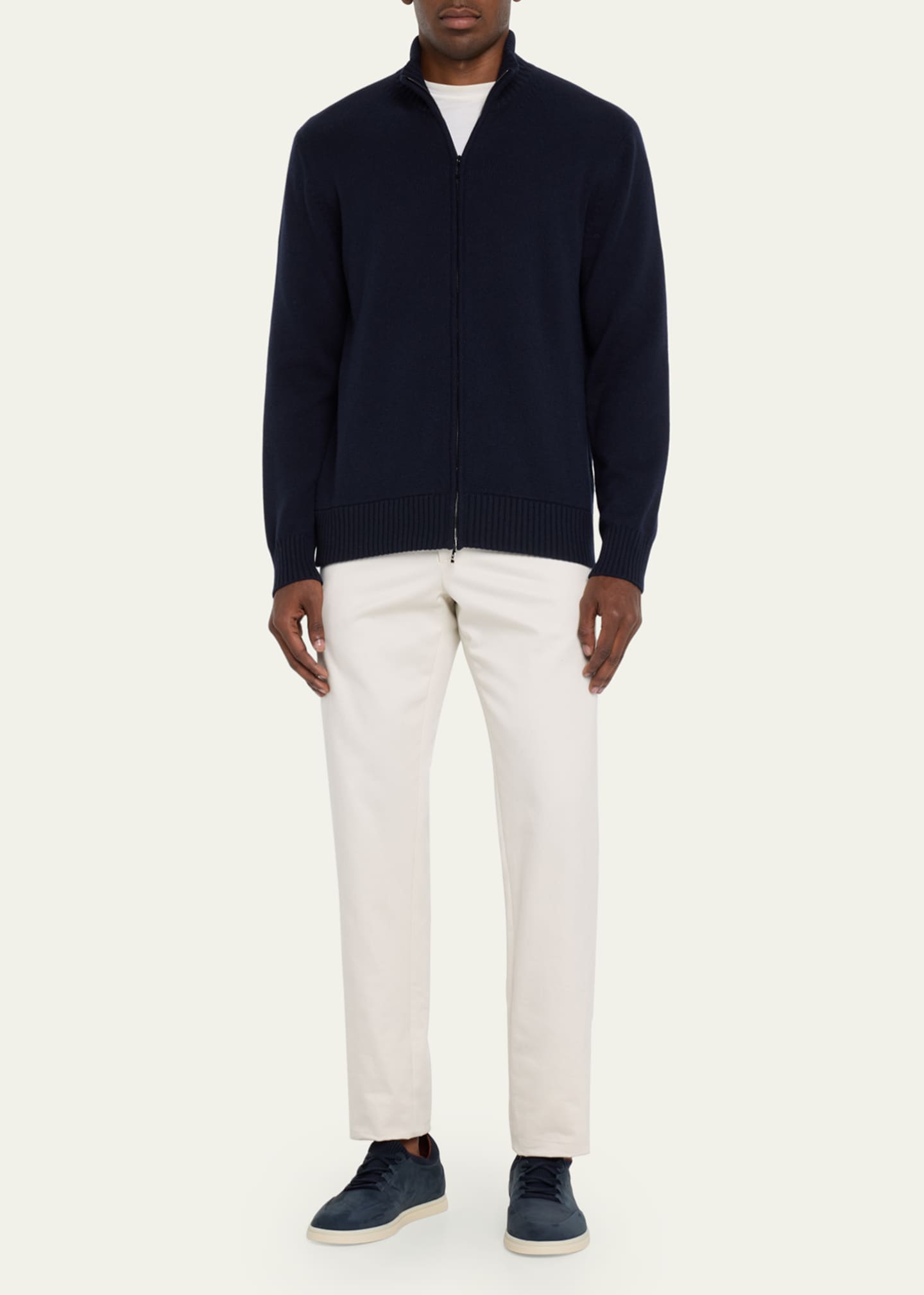 Loro Piana Men's Cashmere Parksville Full-Zip Sweater - Bergdorf