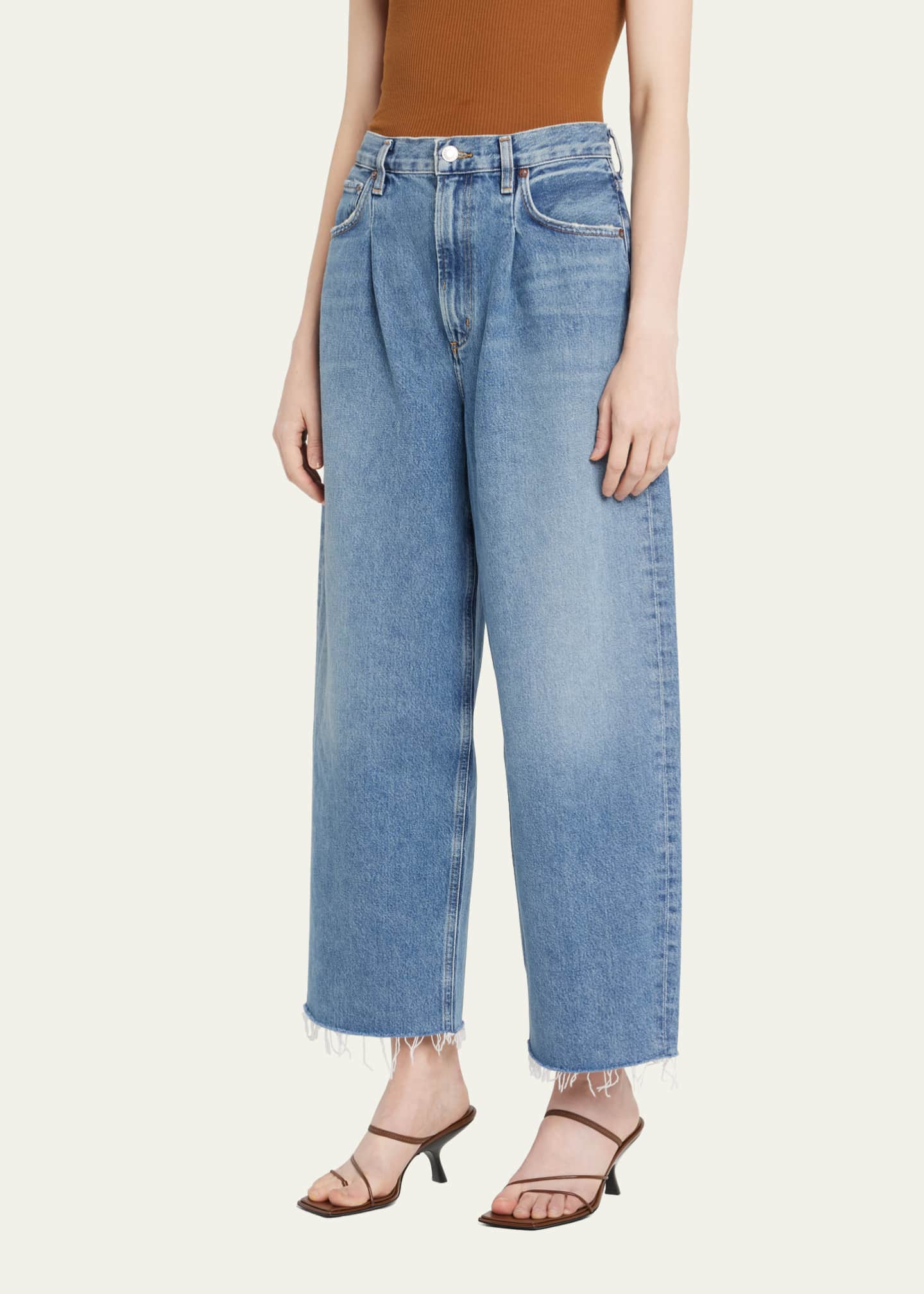 AGOLDE Dagna Pleated Wide Baggy Jeans - Bergdorf Goodman