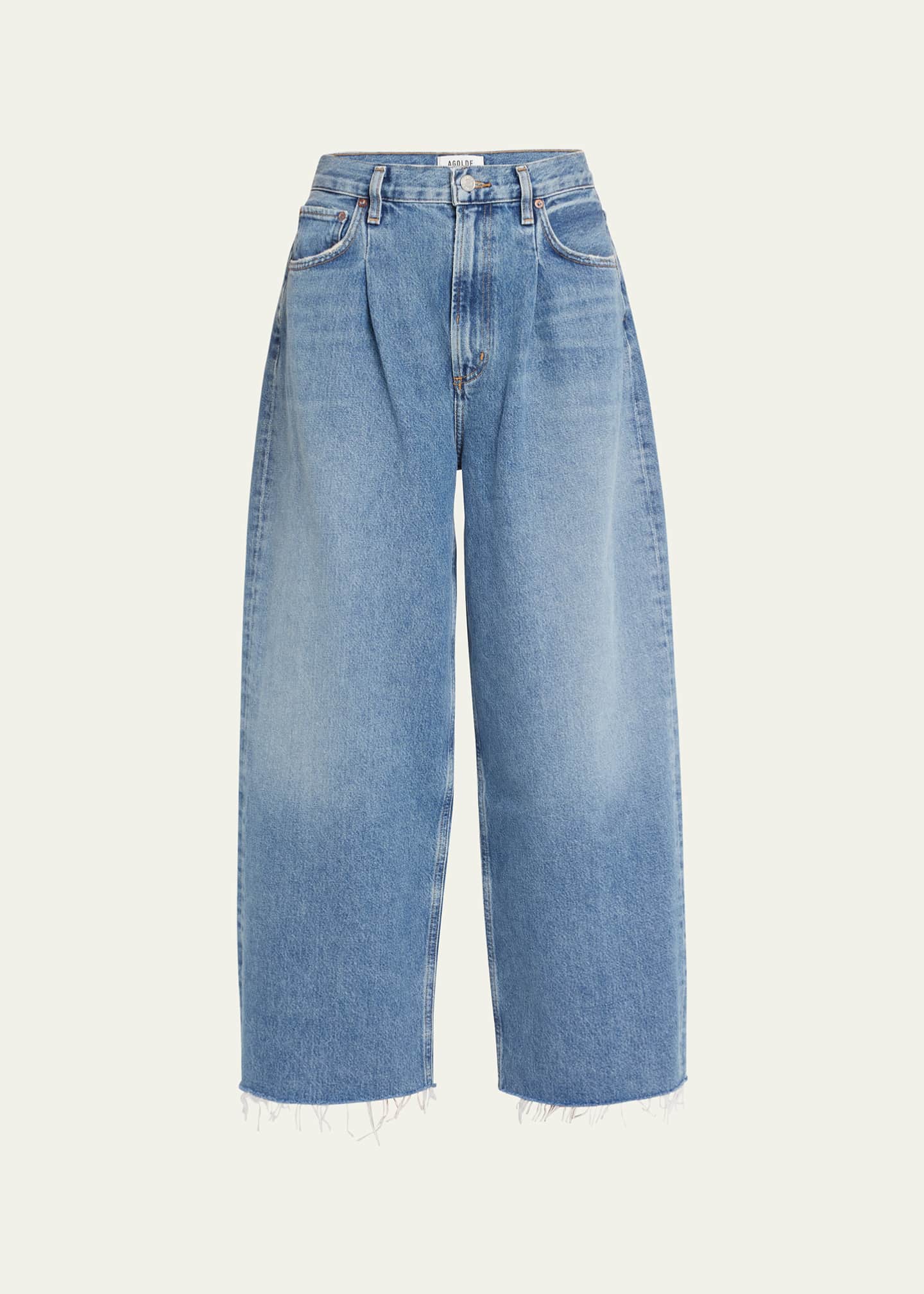 AGOLDE Dagna Pleated Wide Baggy Jeans Bergdorf Goodman