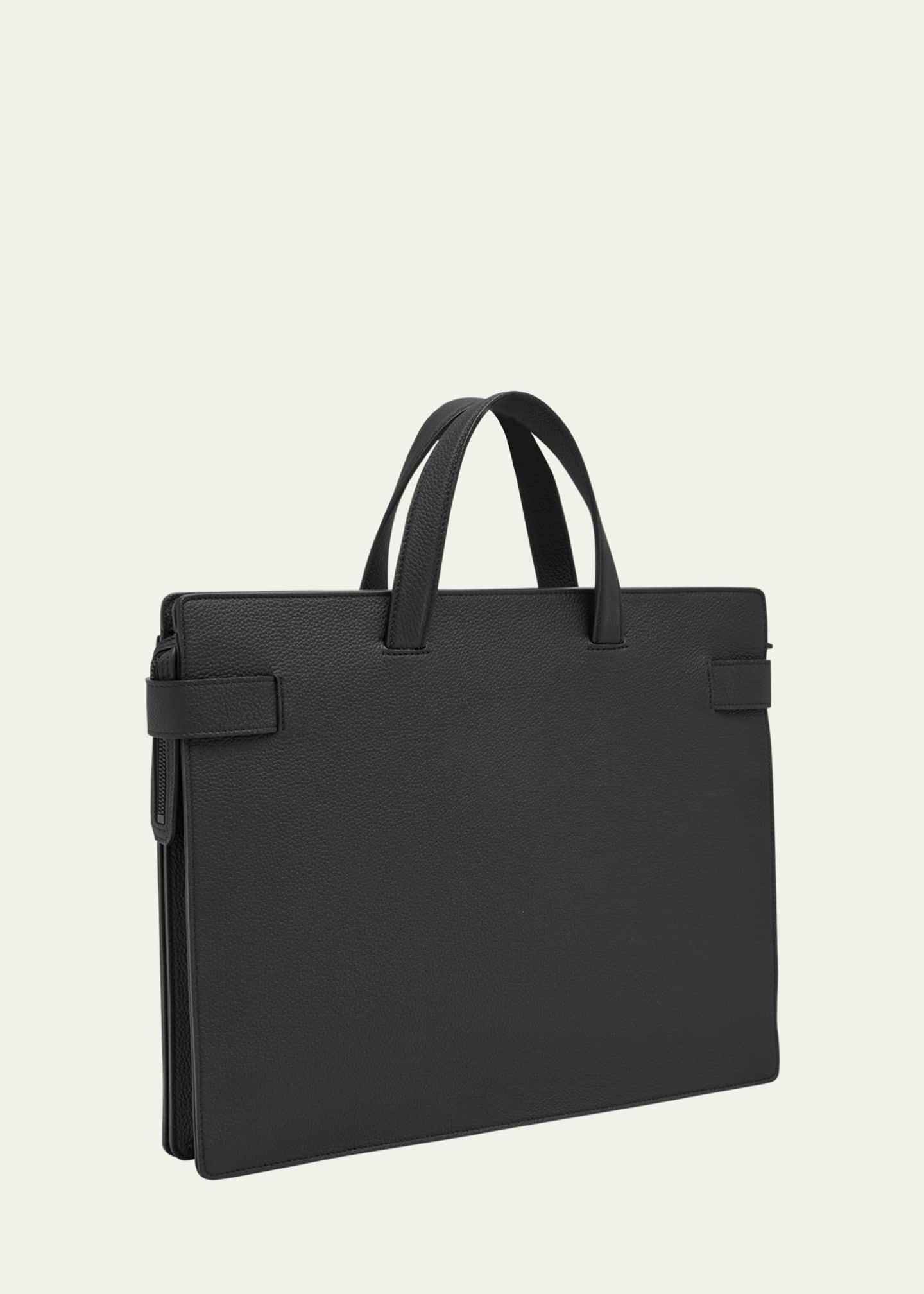 Ferragamo Men's Medium Leather Briefcase Image 3 of 5