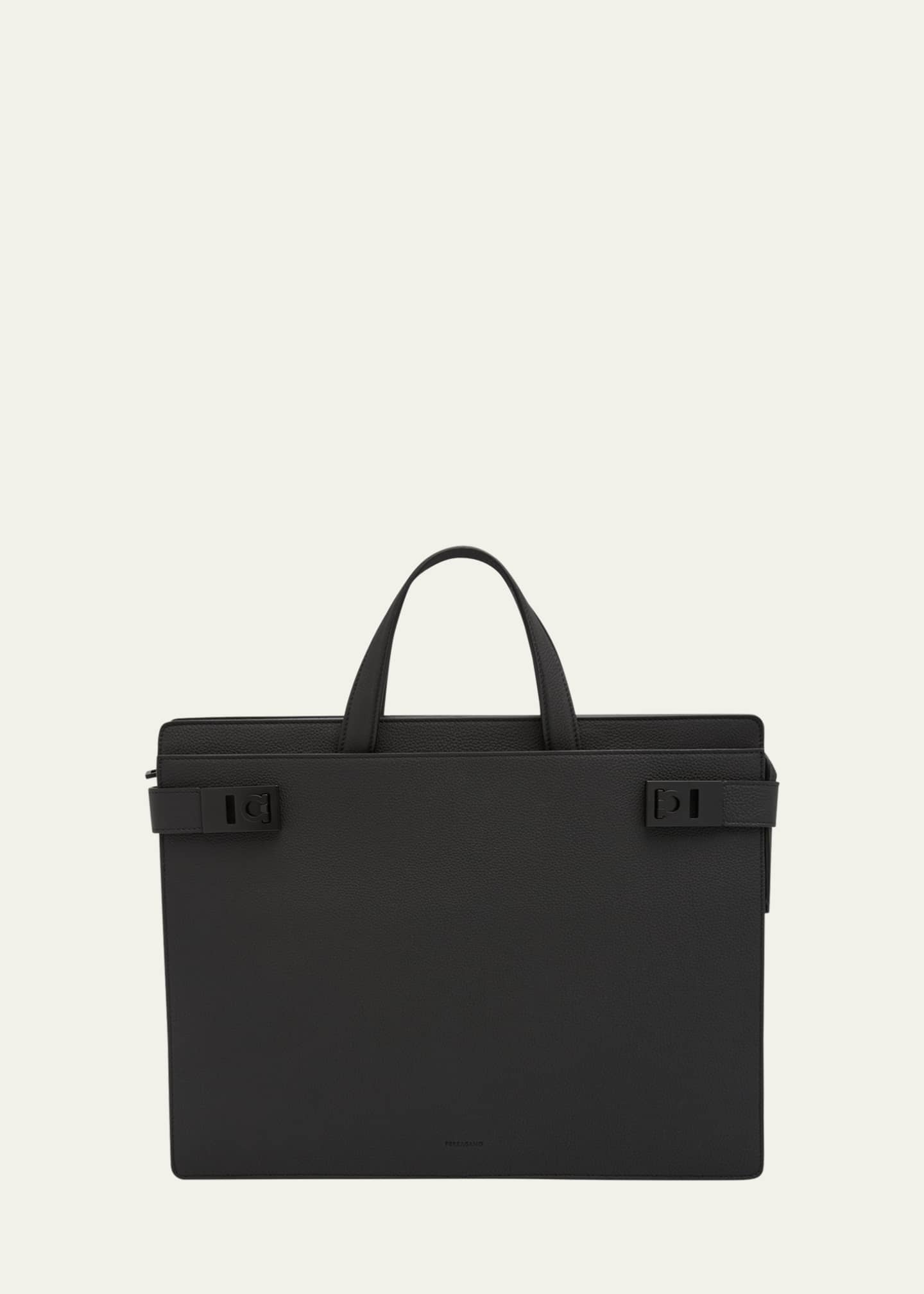 Ferragamo Men's Medium Leather Briefcase Image 1 of 5