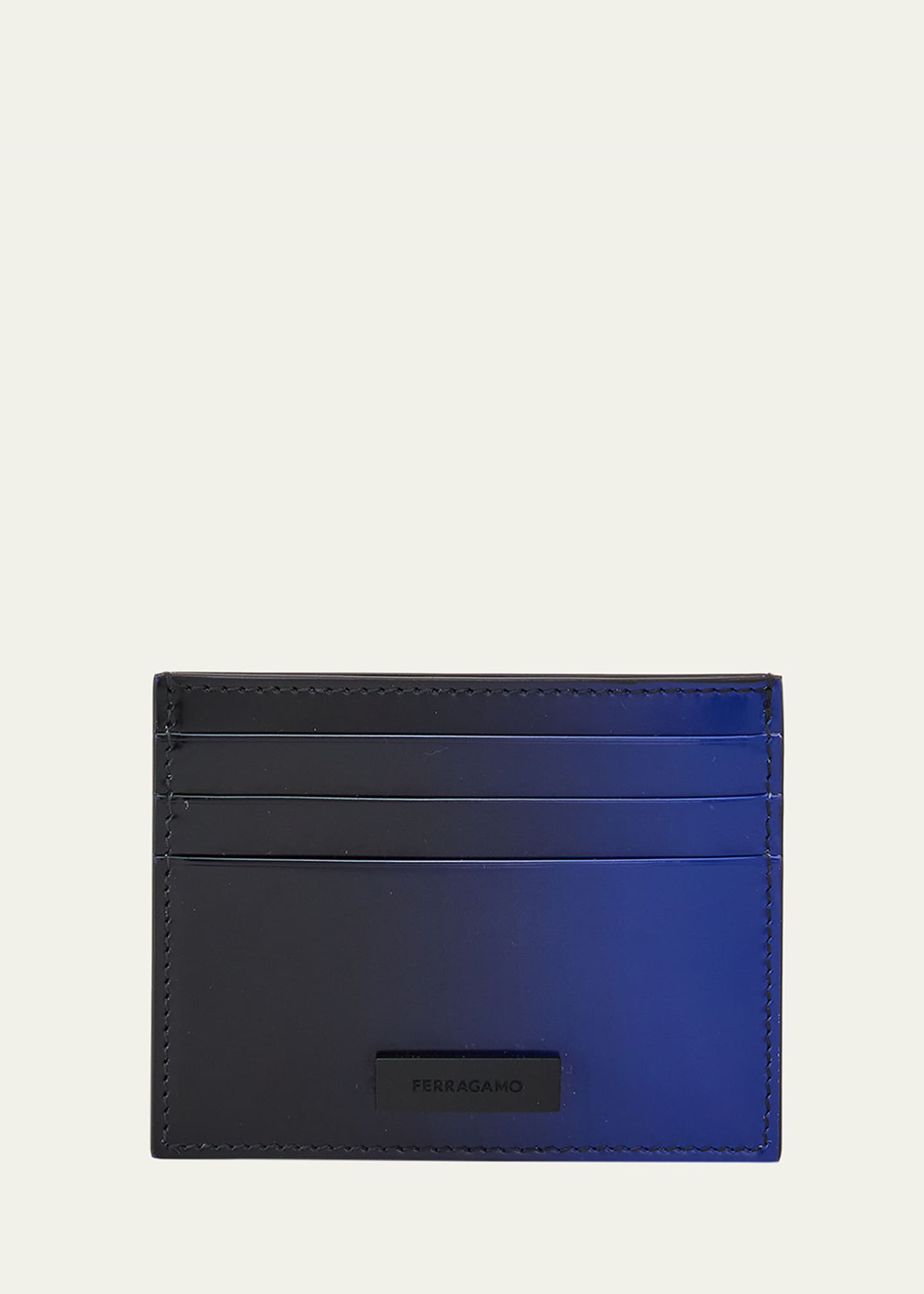 Ferragamo Men s Lingotto Degrade Leather Card Case Bergdorf Goodman