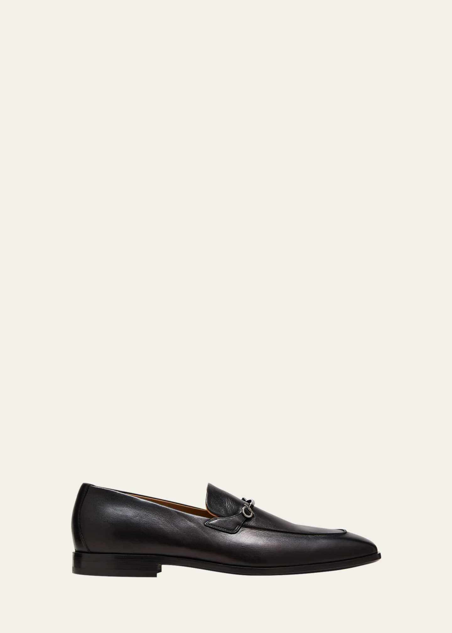 Gucci Men's Lace-Up Leather Loafer - Black - Loafers