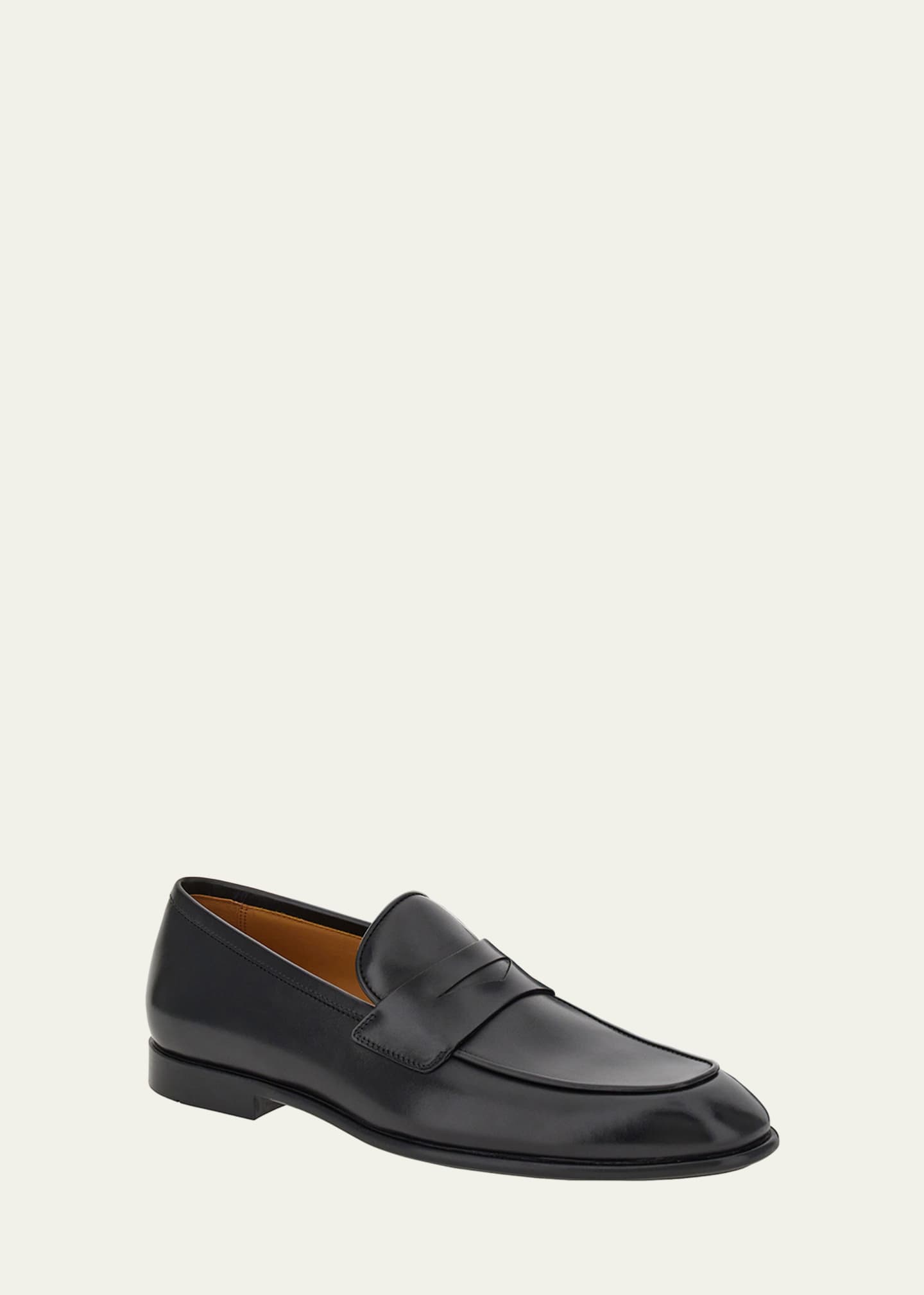 Ferragamo Men's Funes Leather Penny Loafers Image 2 of 2