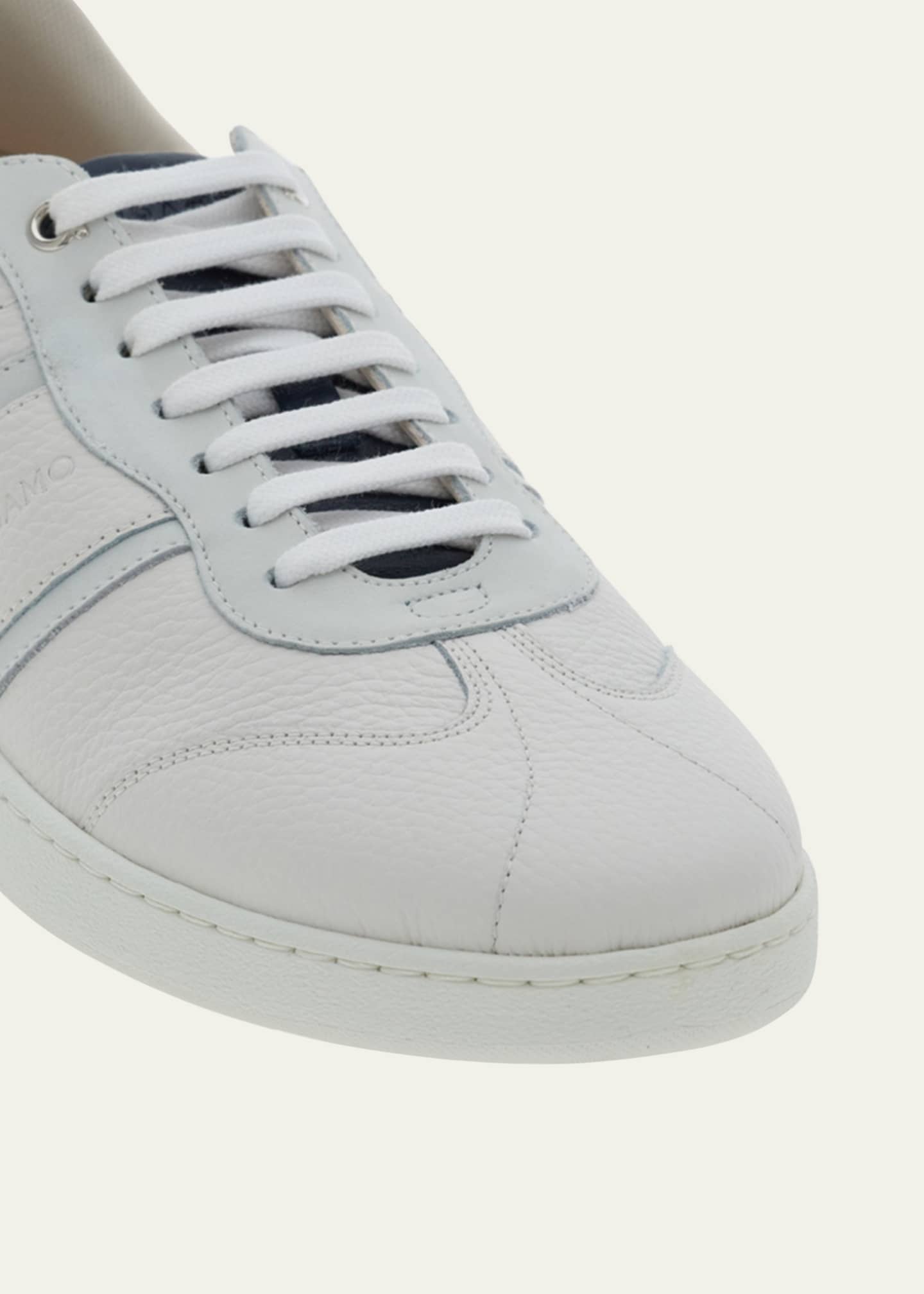 Ferragamo Men's Achille 1 Leather Low-Top Sneakers