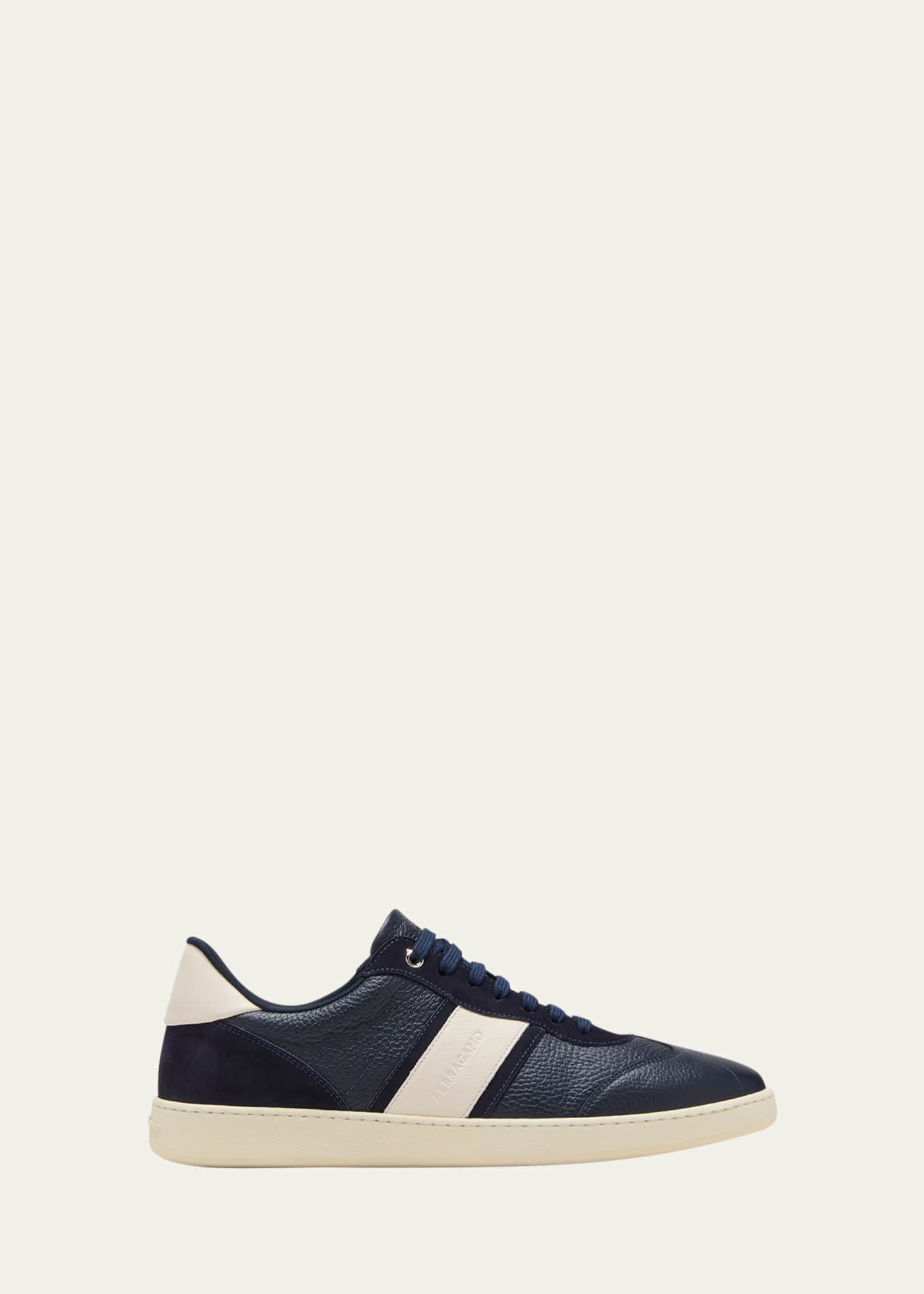 Ferragamo Men's Achille 1 Leather Low-Top Sneakers - Bergdorf Goodman
