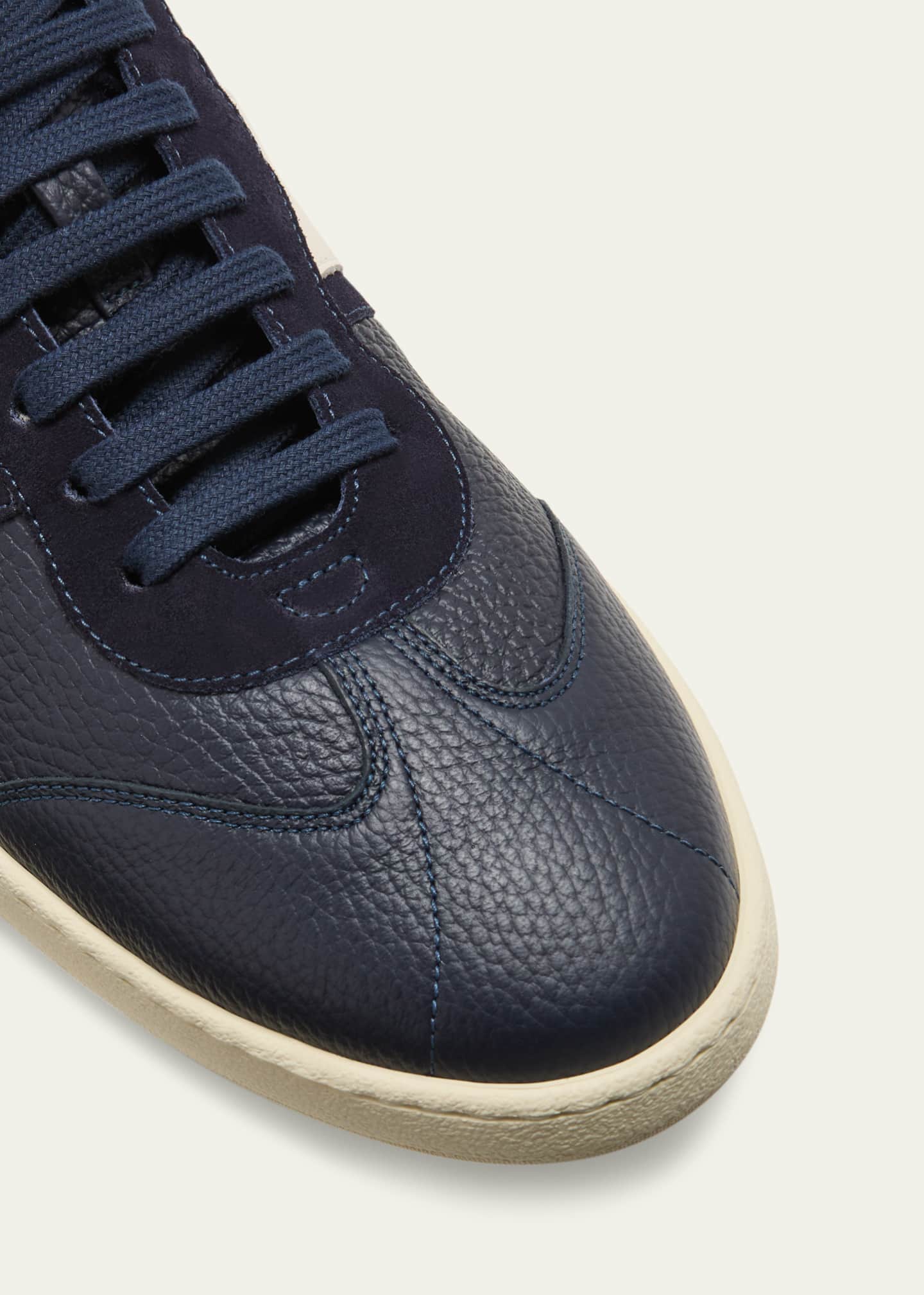 Ferragamo Men's Achille 1 Leather Low-Top Sneakers