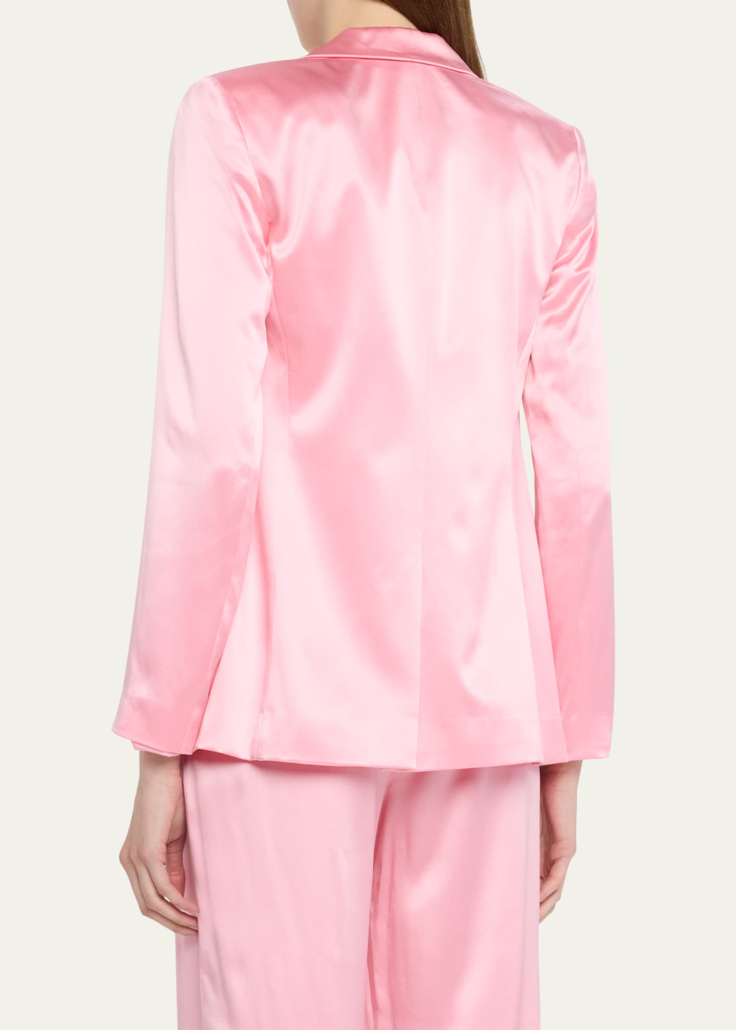 LoveShackFancy Astara OpenFront Silk Blazer Jacket Bergdorf Goodman