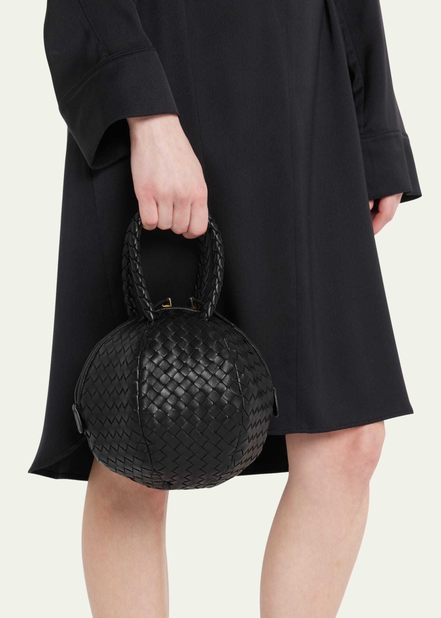 Bottega Veneta Mava Intrecciato Lambskin Top-Handle Bag - Bergdorf Goodman