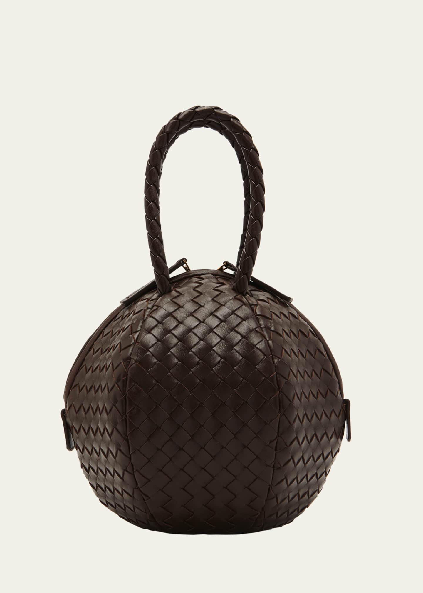 Bottega Veneta Mava Intrecciato Lambskin Top-Handle Bag Image 1 of 5