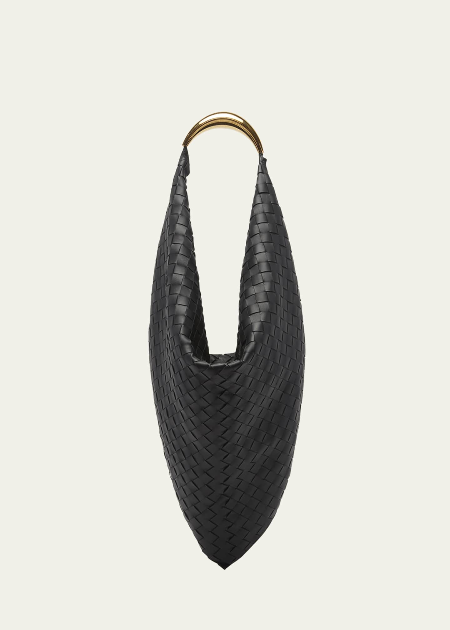 Foulard intrecciato leather shoulder bag