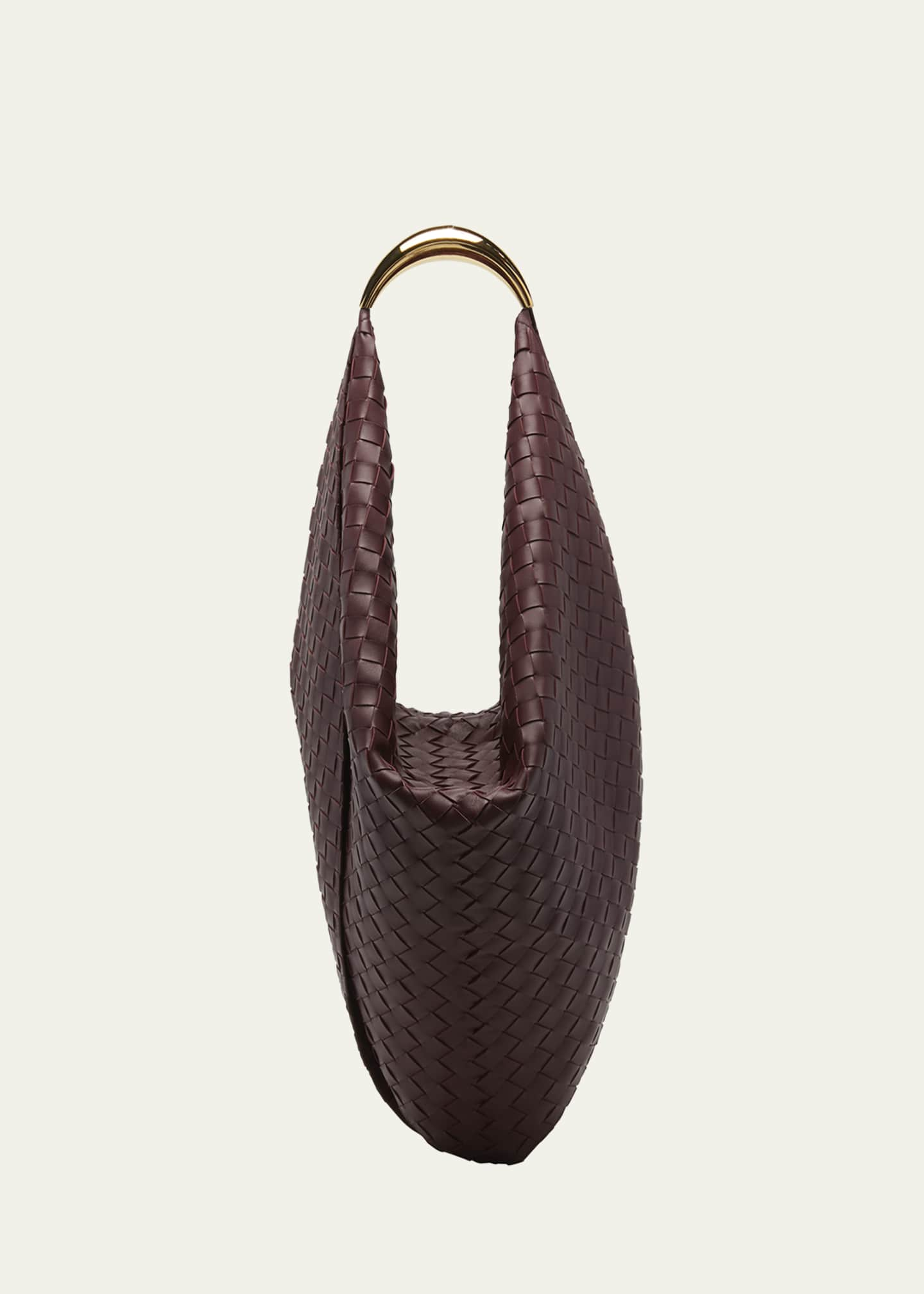 Bottega Veneta Women's Leather Cross Body Bag - Burgundy - One Size