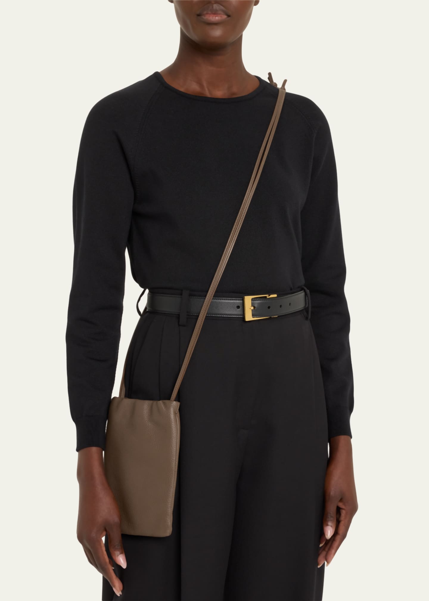 THE ROW Bourse Phone Case in Grain Leather