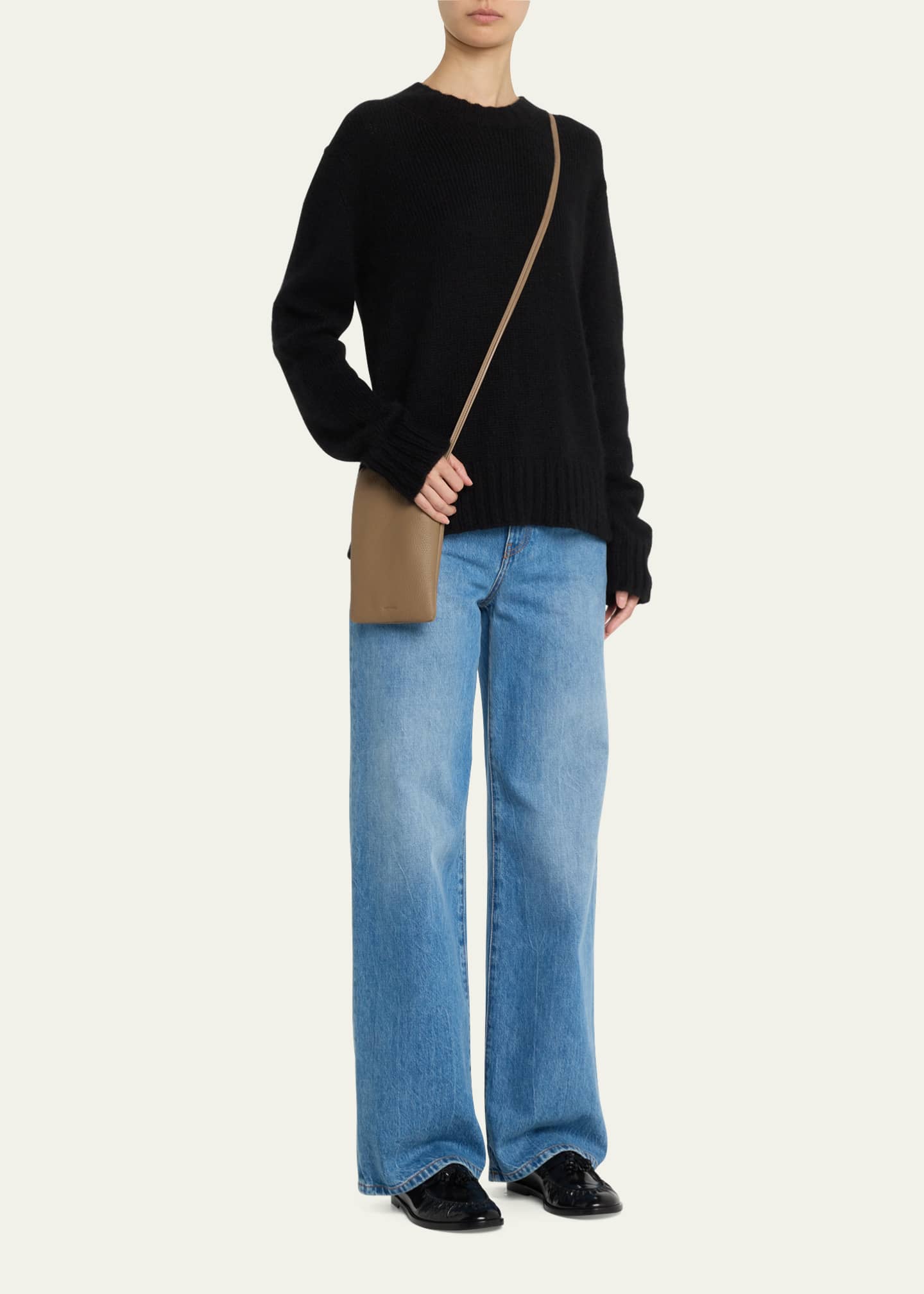 バッグ THE ROW blouse phone case THE ROW Bourse Phone Case in Grain Leather - Bergdorf Goodman