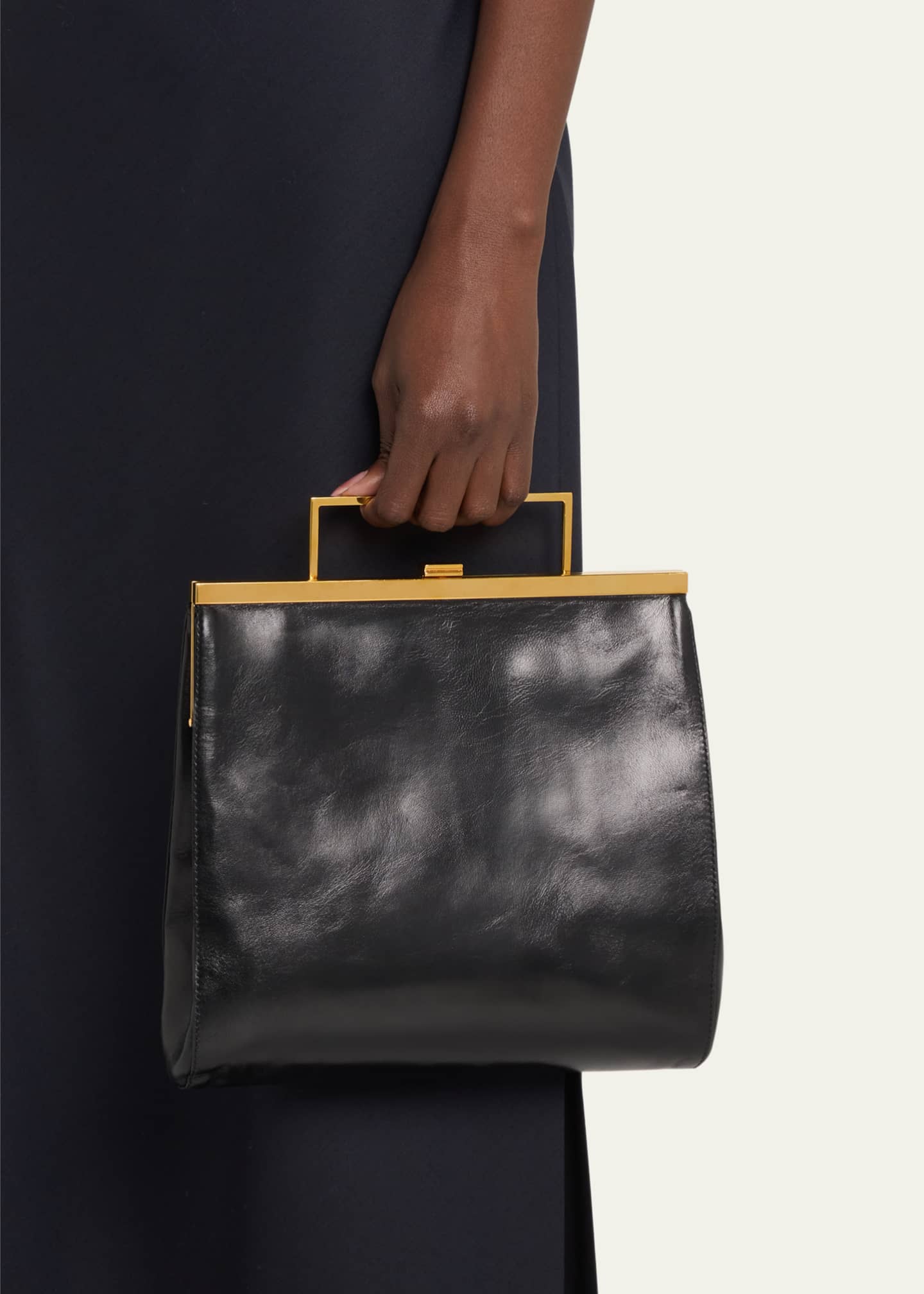 THE ROW Harper Top-Handle Bag in Leather - Bergdorf Goodman