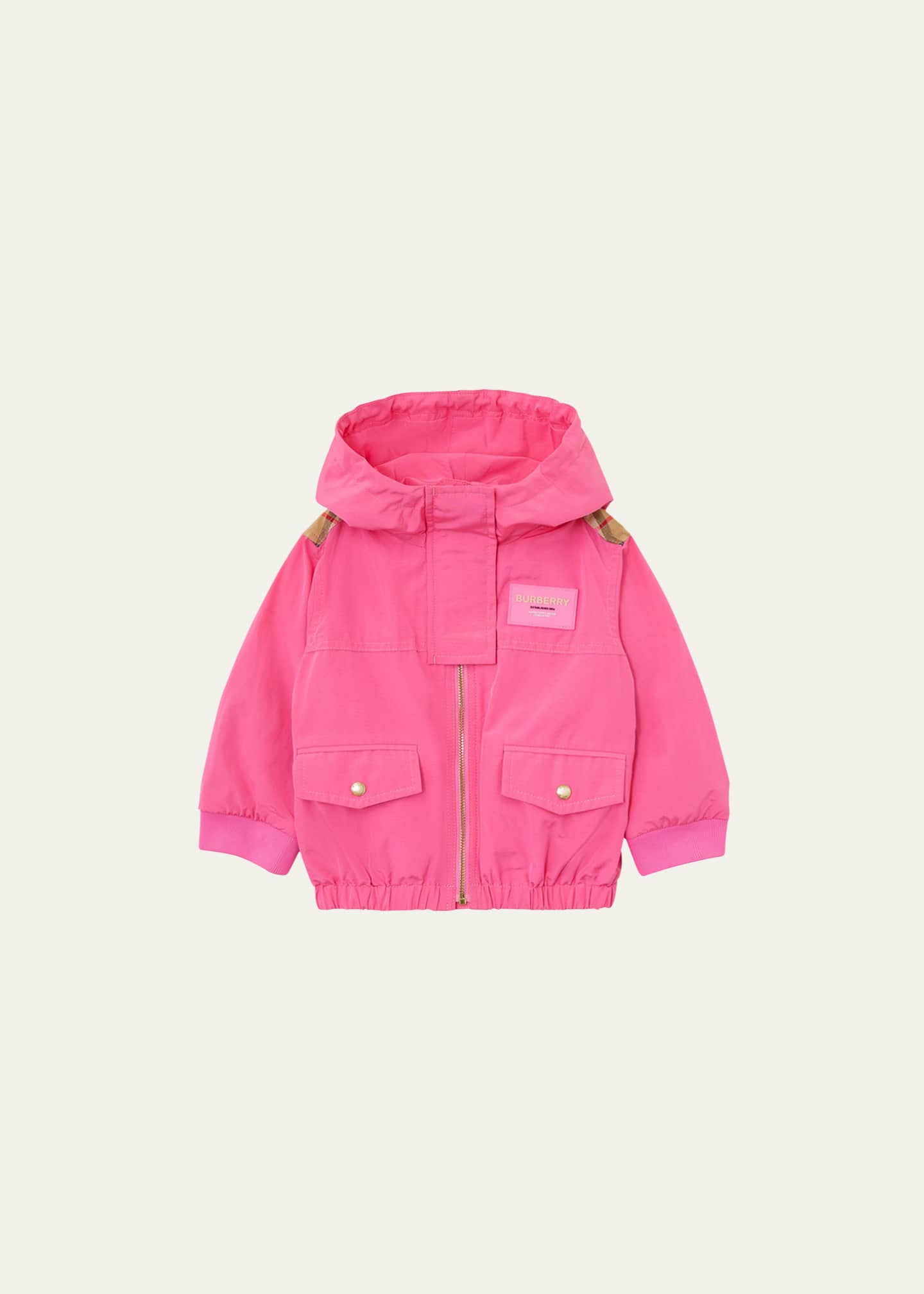 Burberry Girl's Marina Horseferry Appliqué Jacket, Size 6M2 Bergdorf