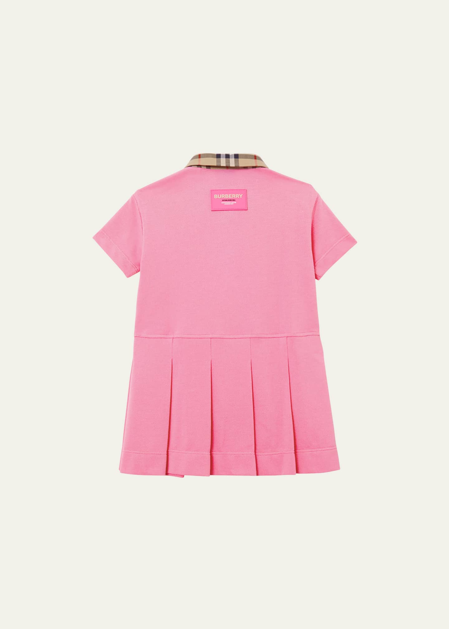 Burberry Girl's Sigrid Vintage Check Polo Shirt Dress, Size 6M2