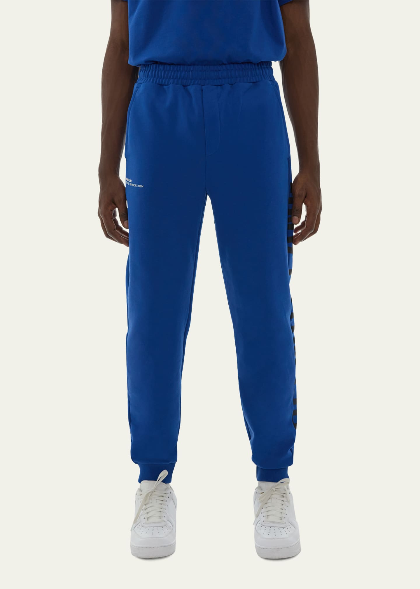 Helmut Lang Men's Jogger Pants with Cutoff Logo Bergdorf Goodman
