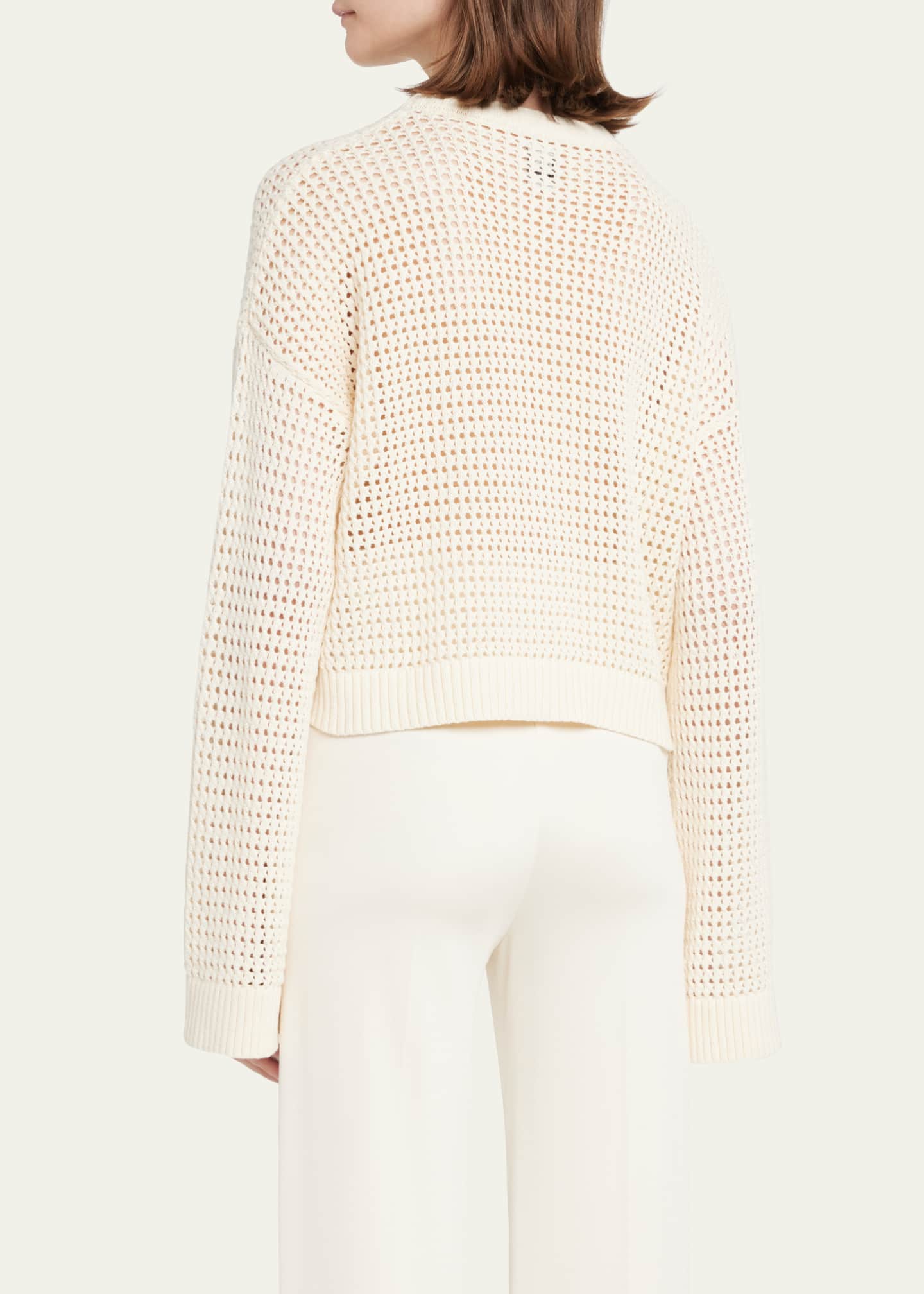NSF Clothing Blayne Crochet Cropped Crewneck Sweater - Bergdorf Goodman