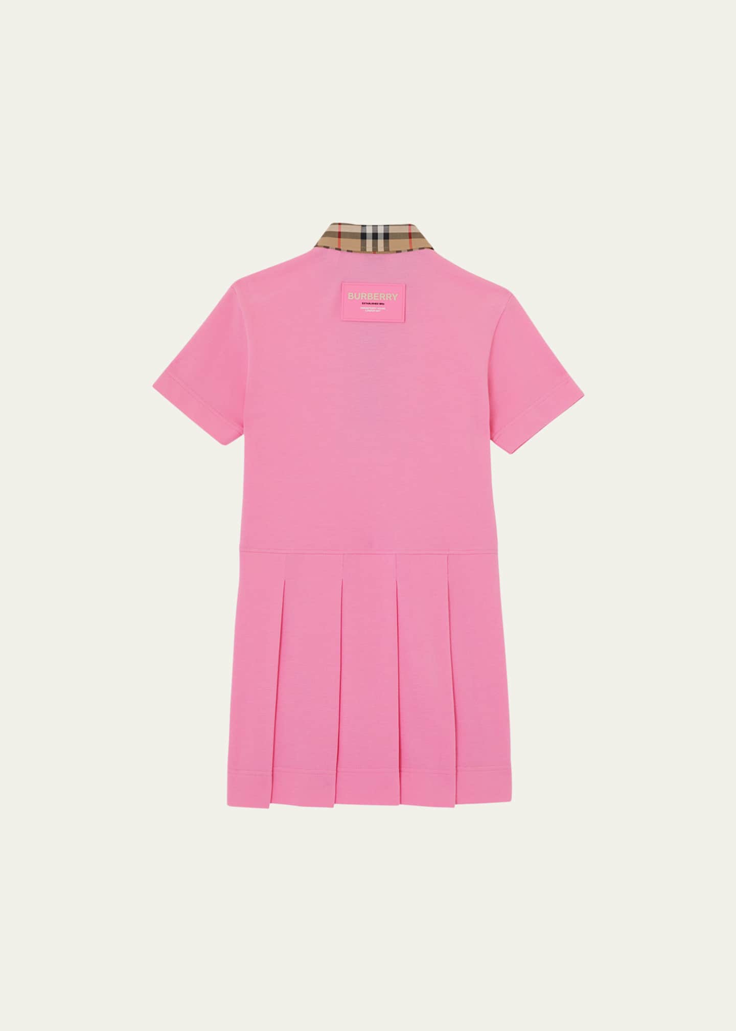 Burberry Girl's Sigrid Vintage Check Polo Shirt Dress, Size 314