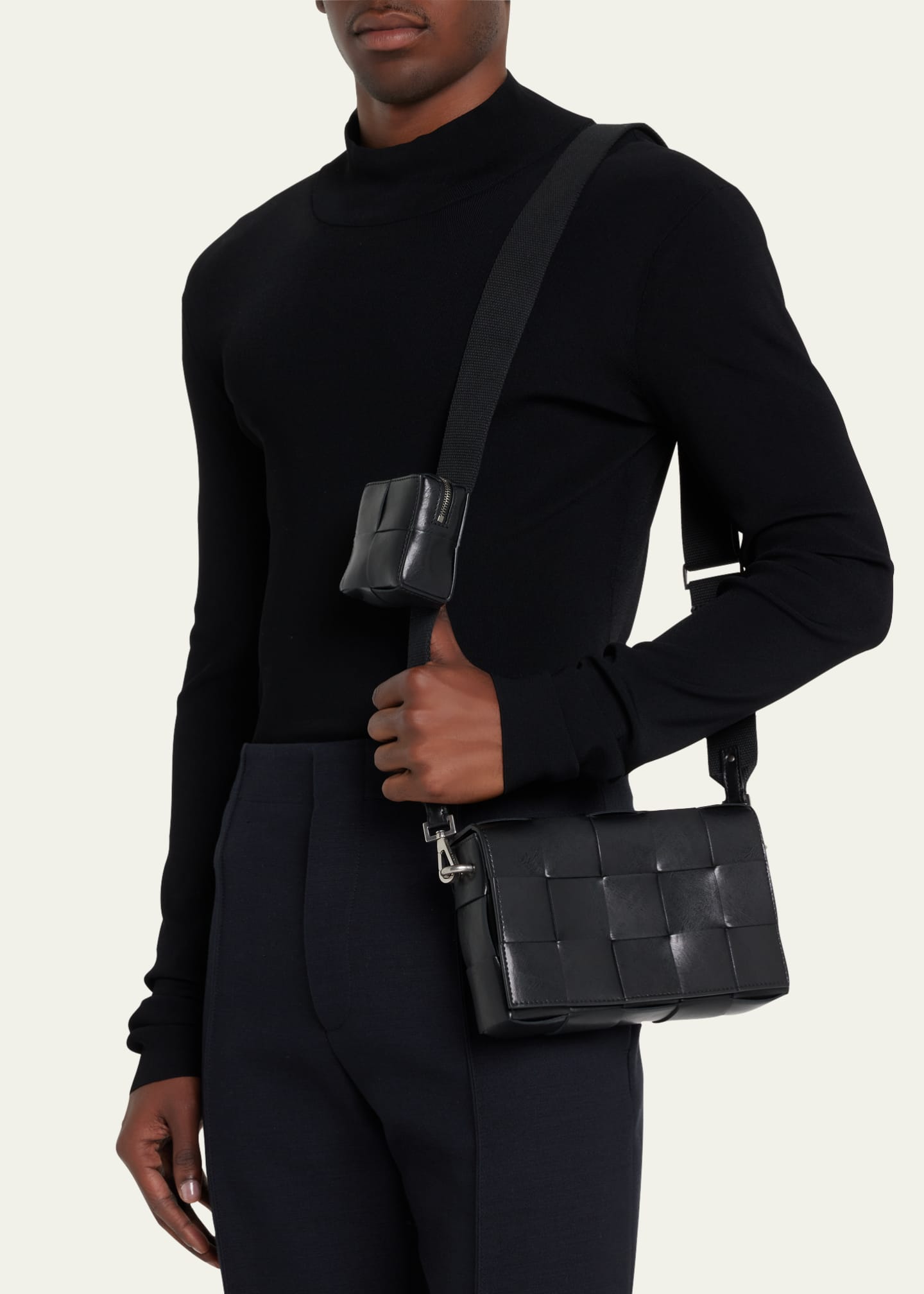 Bottega Veneta Men's Leather Cassette Crossbody Bag - Bergdorf Goodman