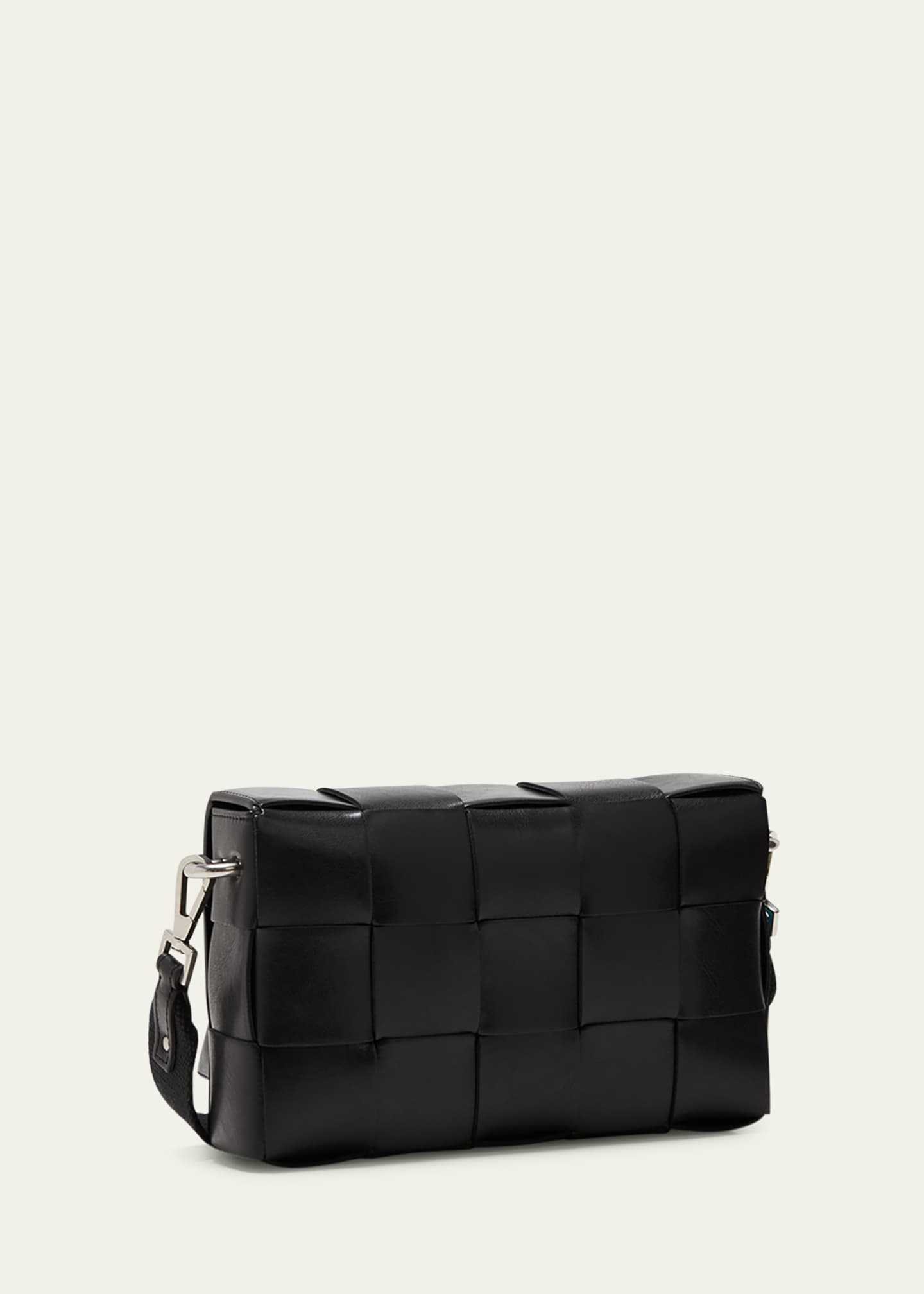 Cassette Padded Intreccio Leather Crossbody Bag