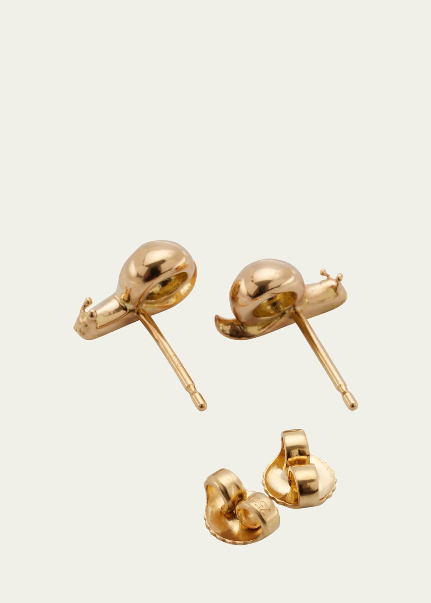 Brent Neale 18K Yellow Gold Snail Stud Earrings Image 4 of 4
