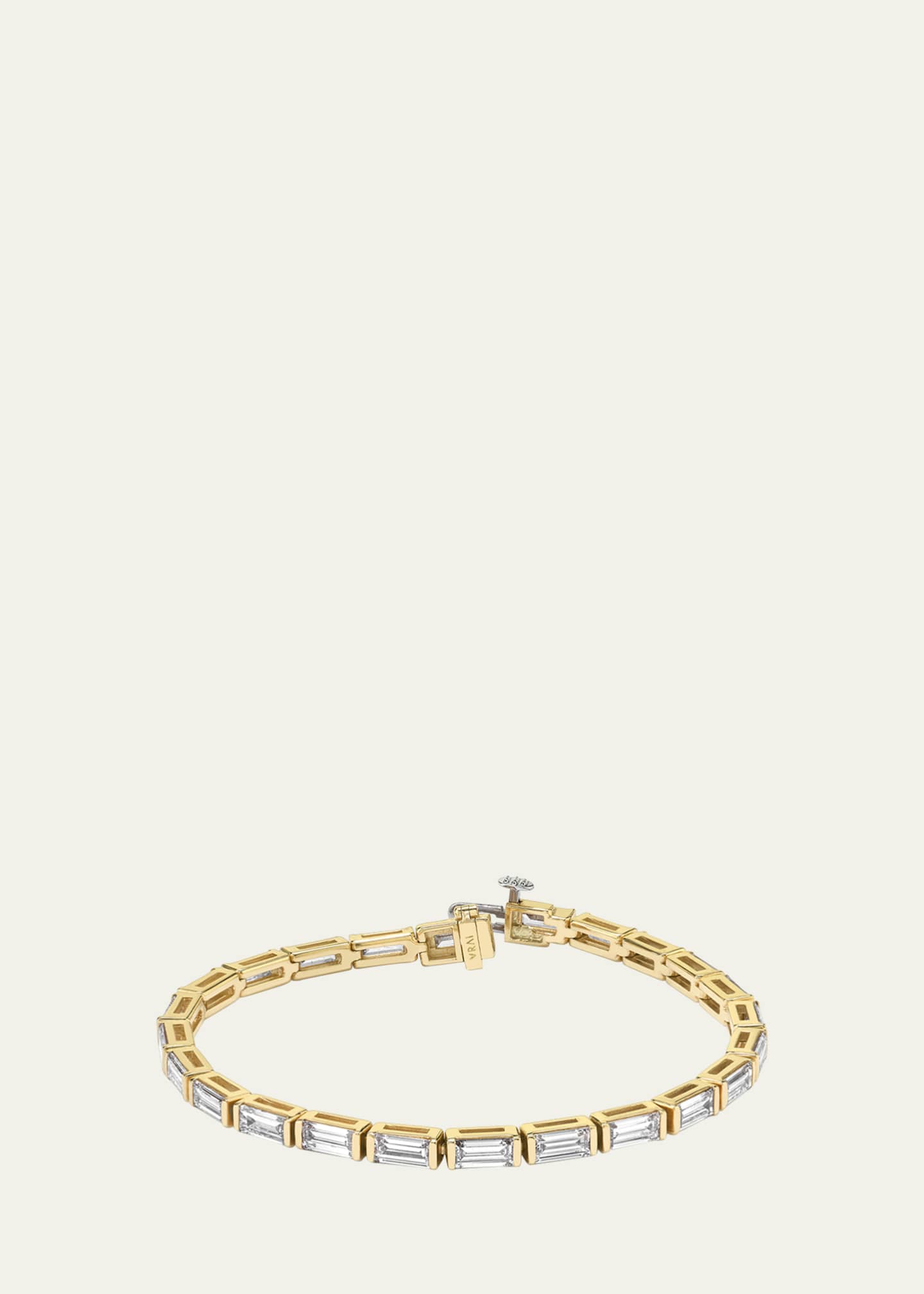 14K Baguette Lab Created/VRAI Created Diamond Tennis Bracelet