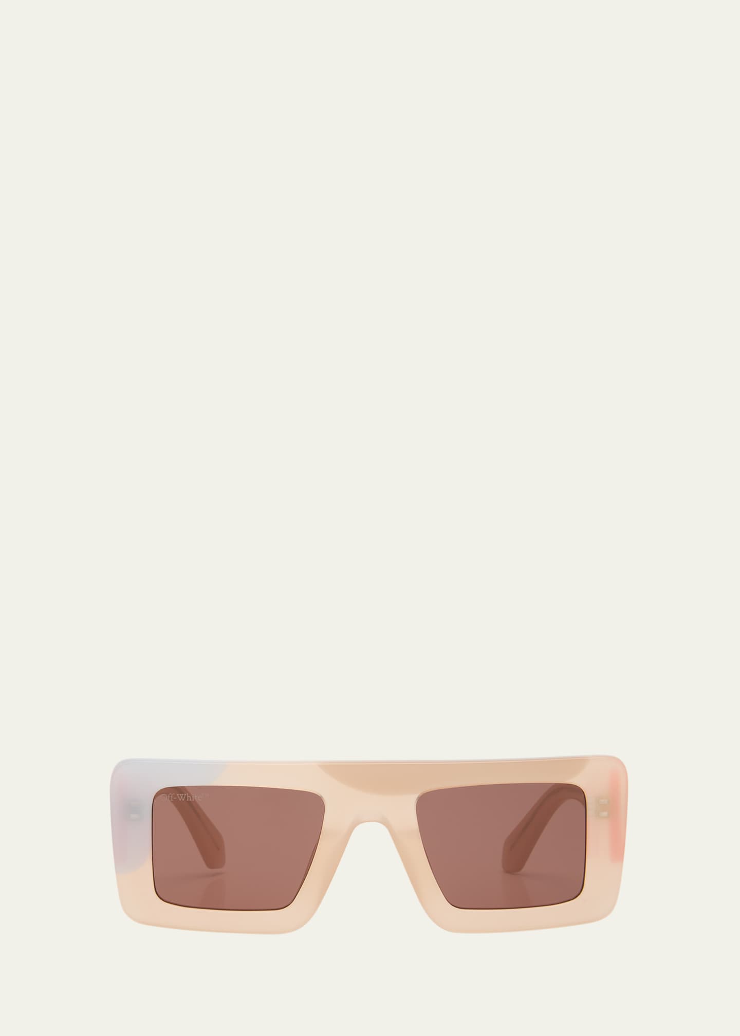Off-White Seattle Flat-Top Acetate Rectangle Sunglasses