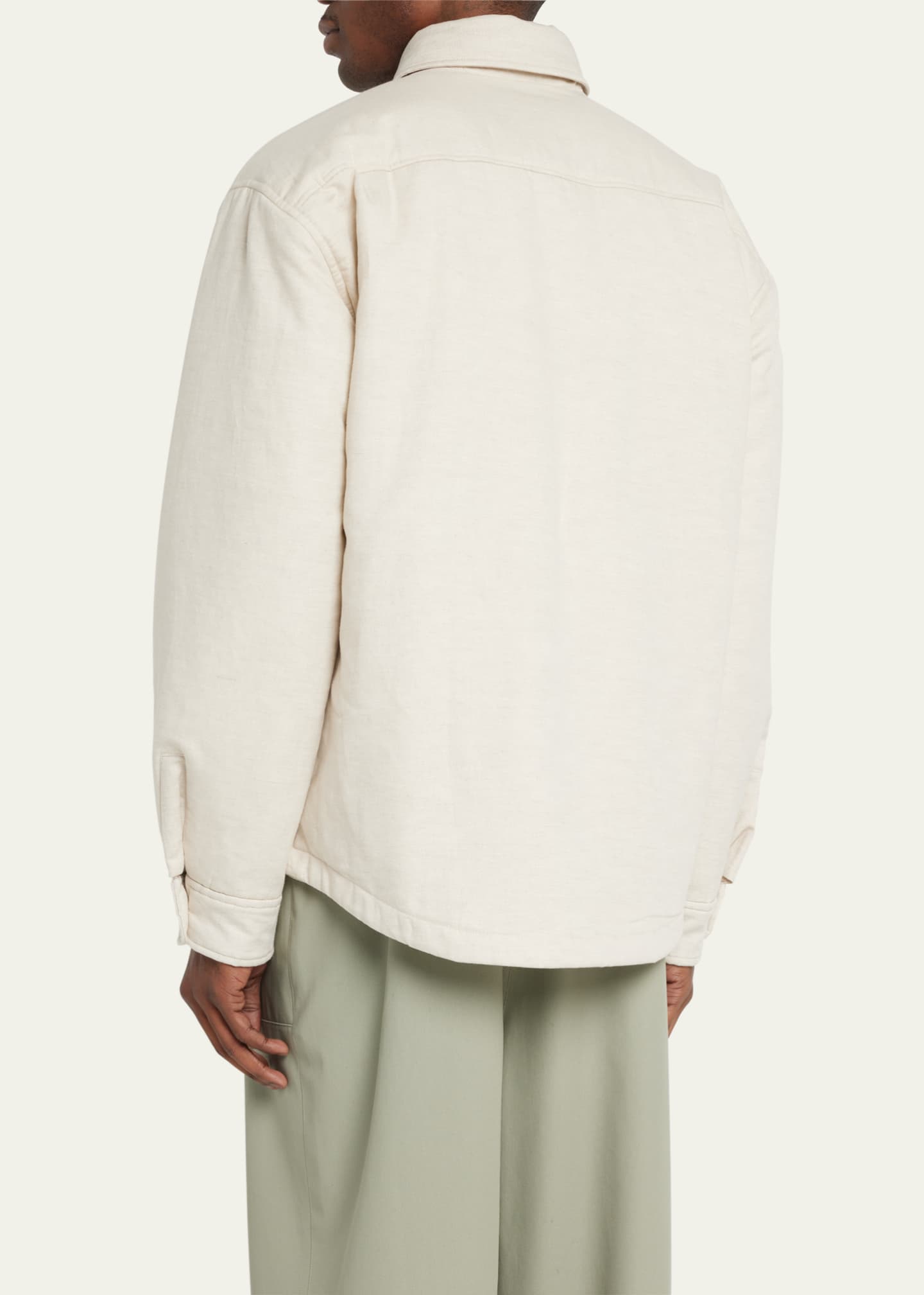 Jacquemus Men s Padded Linen Blend Shirt Jacket Bergdorf Goodman