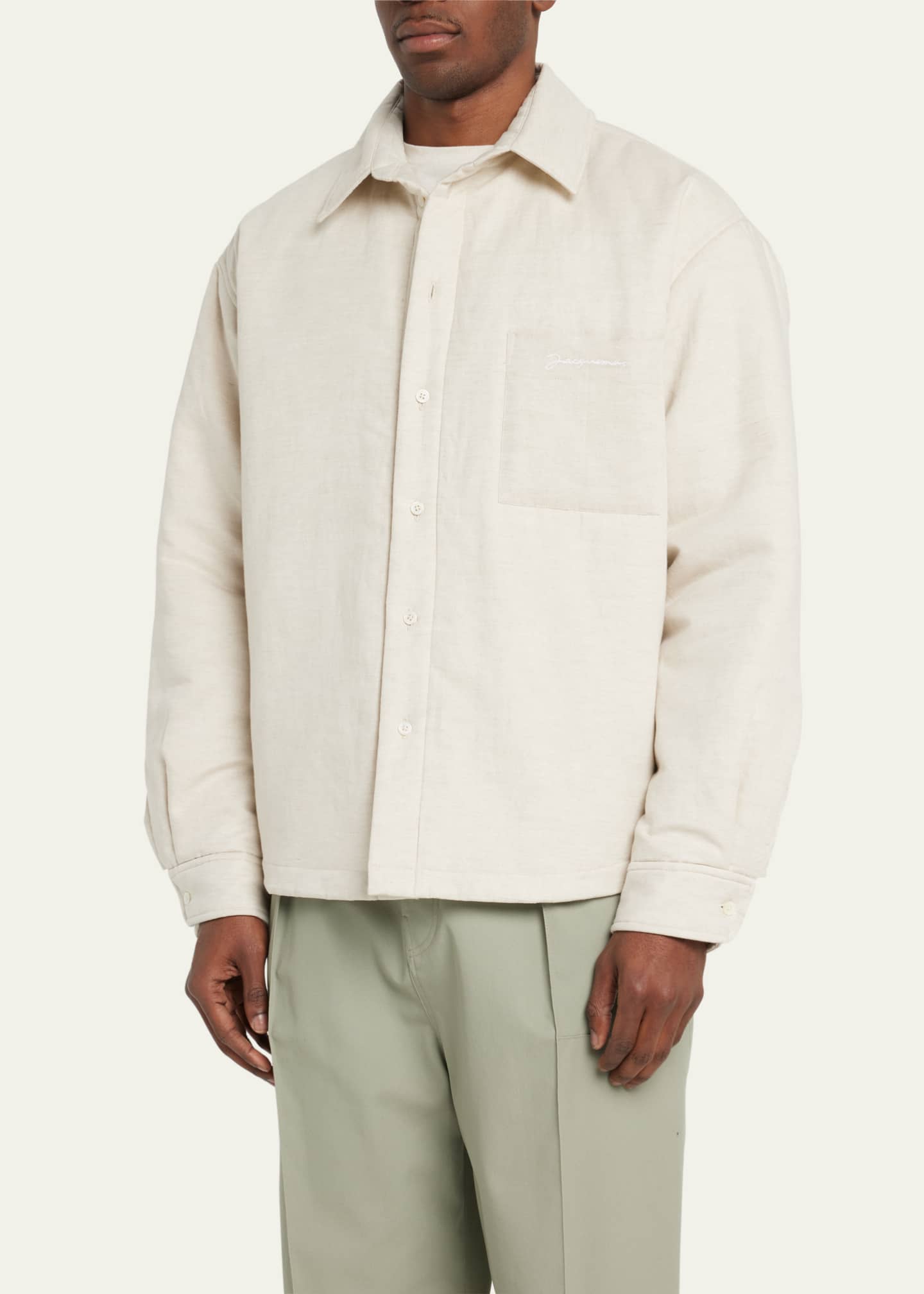 Mens padded shirt jacket hotsell