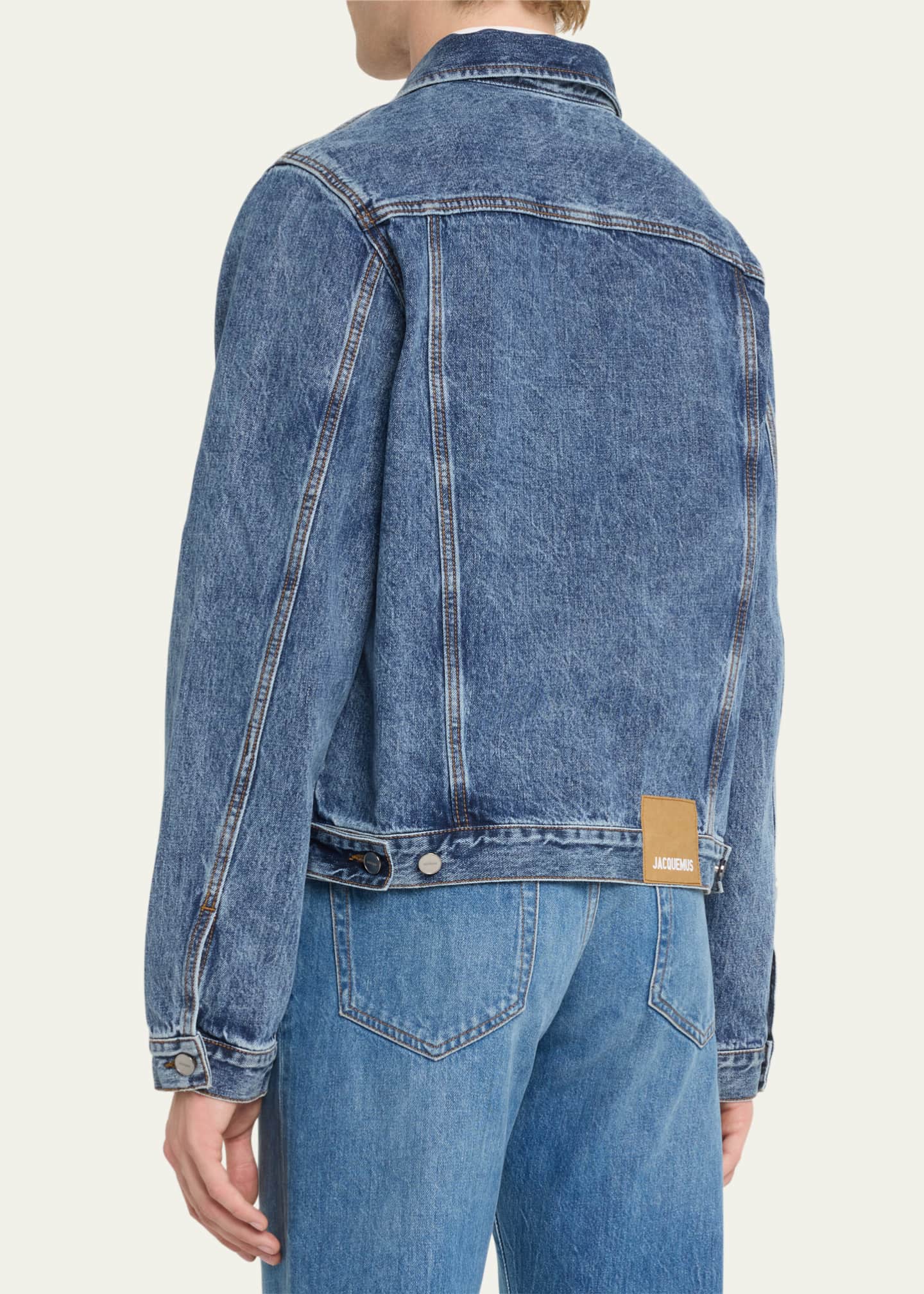Jacquemus Men's Denim Trucker Jacket Bergdorf Goodman