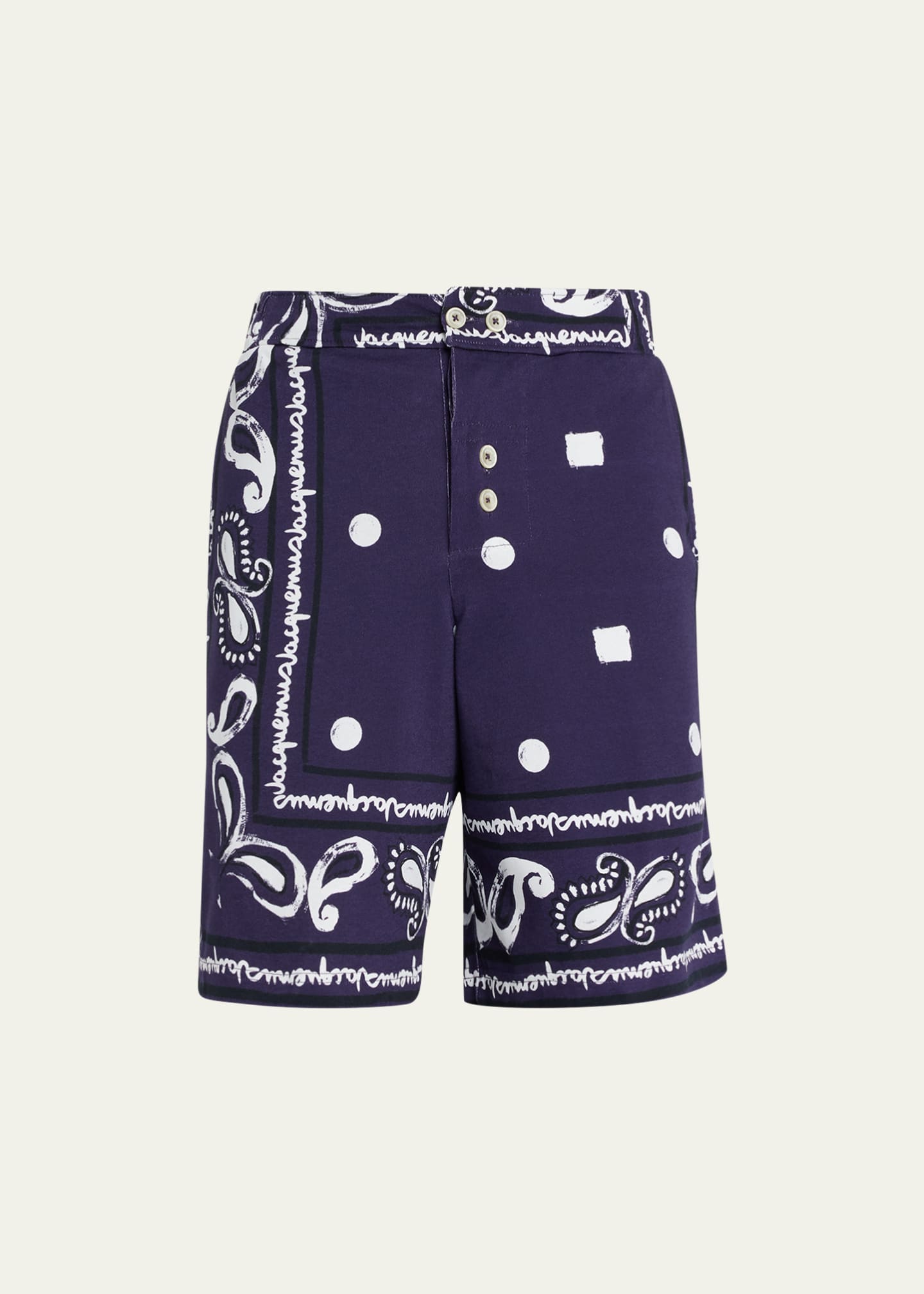 Jacquemus Men's BandanaPrint Shorts Bergdorf Goodman