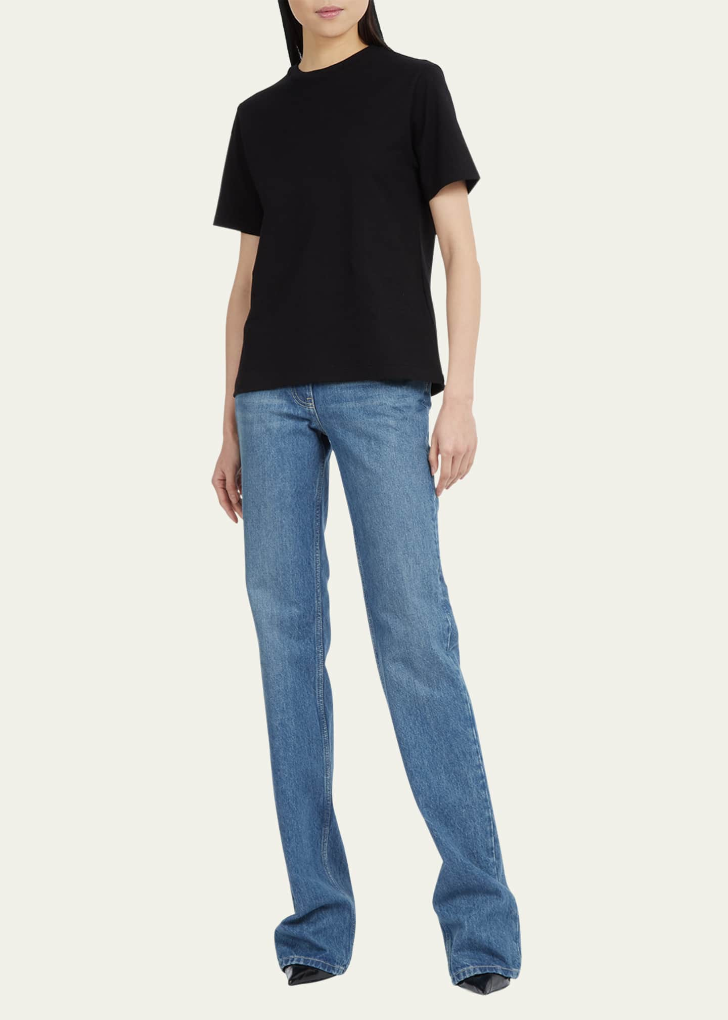 Straight-Leg Denim Trousers