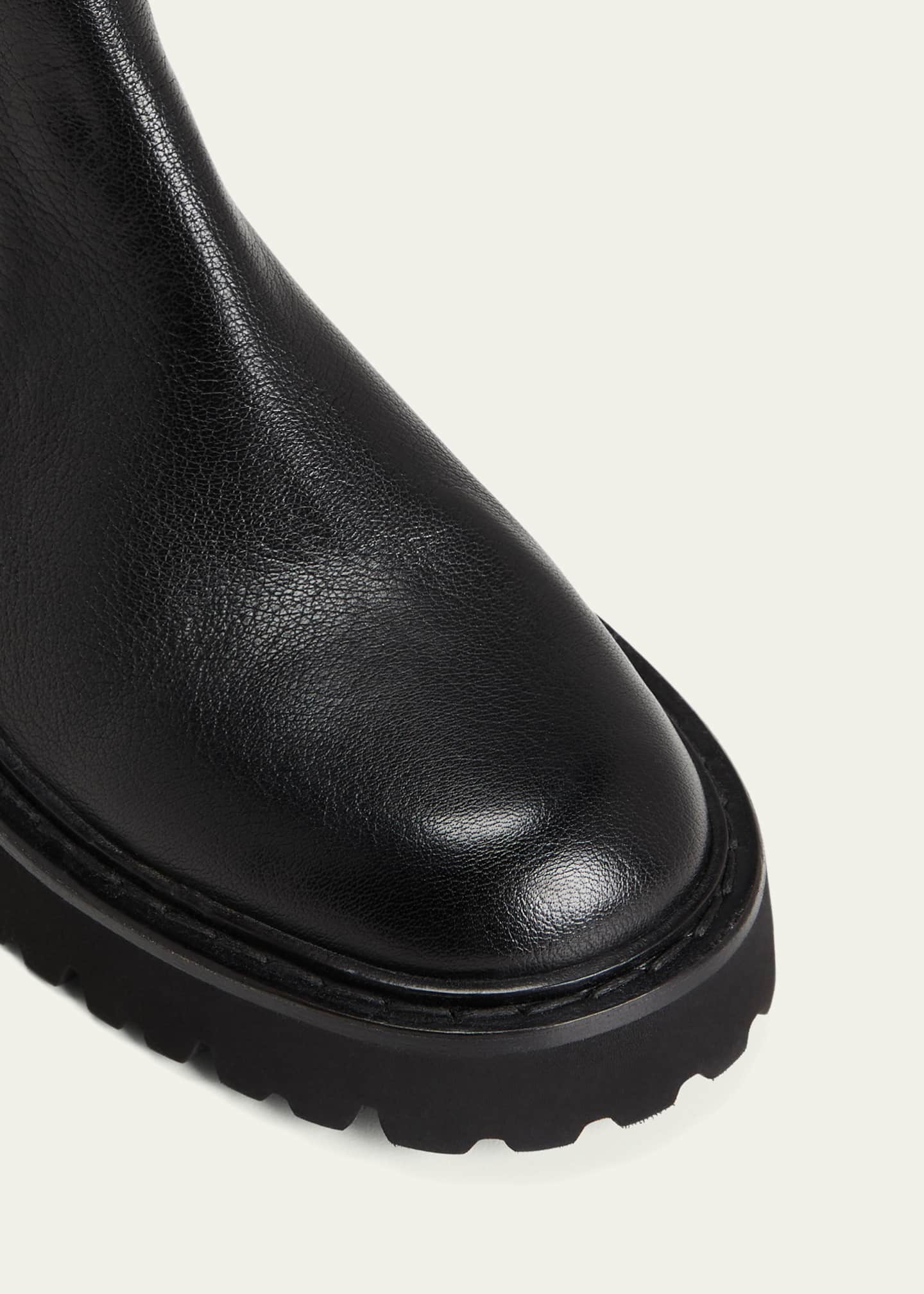 Ferragamo Oderico Leather Chelsea Moto Booties - Bergdorf Goodman