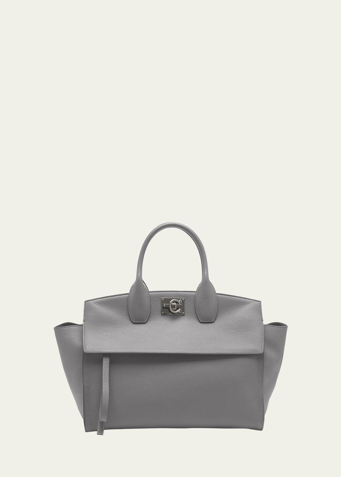 Ferragamo The Studio Gancini Leather Top-Handle Bag - Bergdorf Goodman