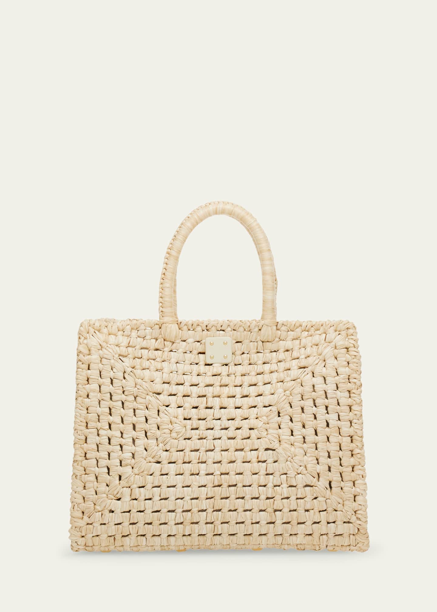 Ferragamo The Studio Raffia Basket Top-Handle Bag Image 3 of 4