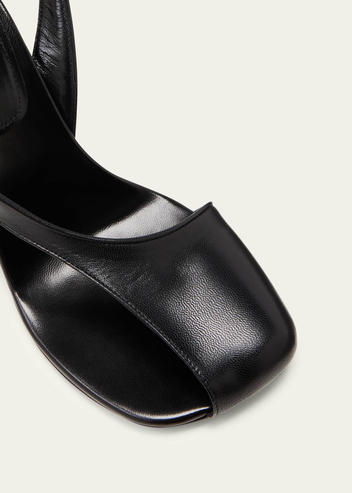 Dries Van Noten Asymmetric Virgo Leather Ankle-Strap Sandals - Bergdorf ...