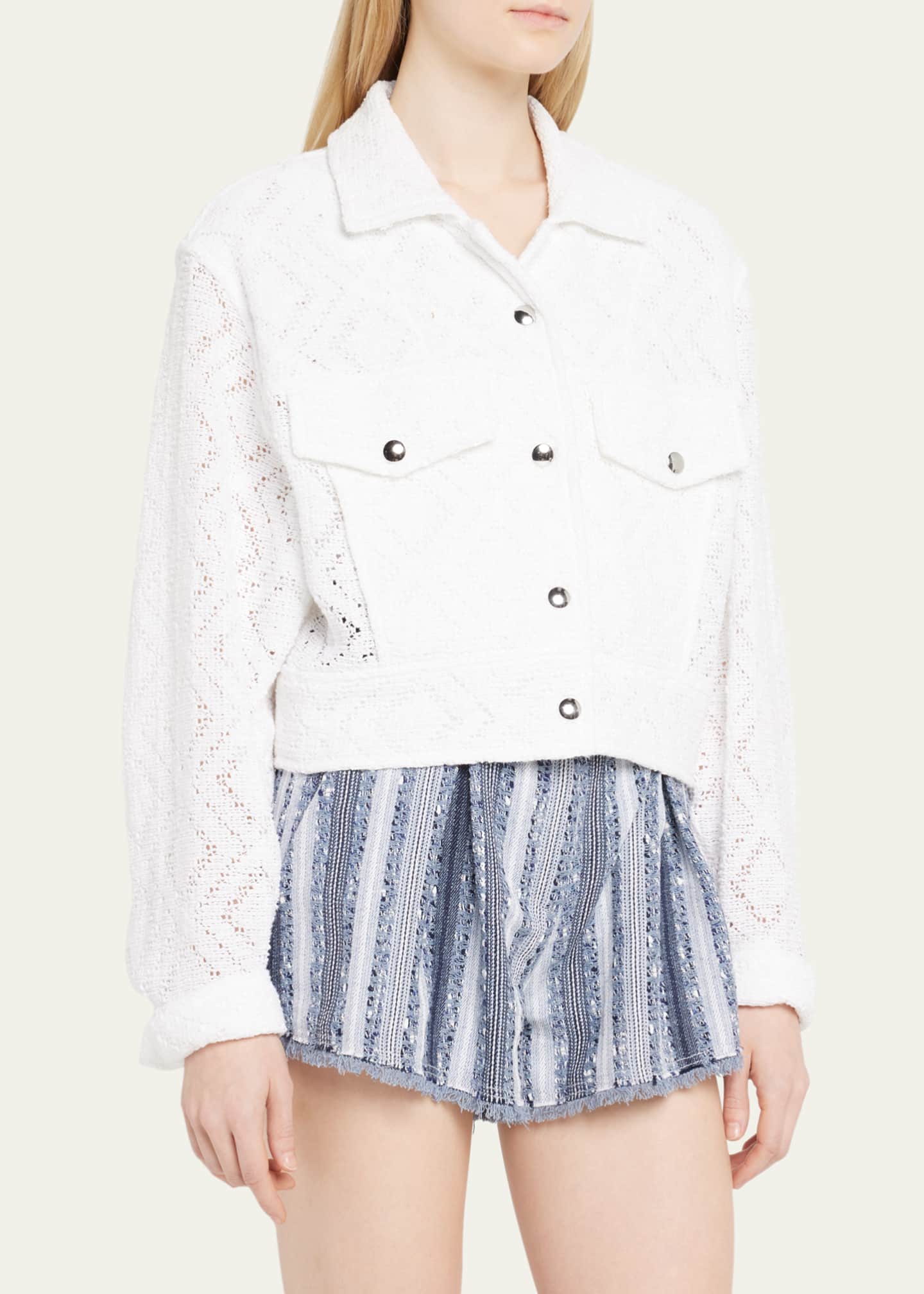 Iro Uliana Crochet Knit Jacket Bergdorf Goodman