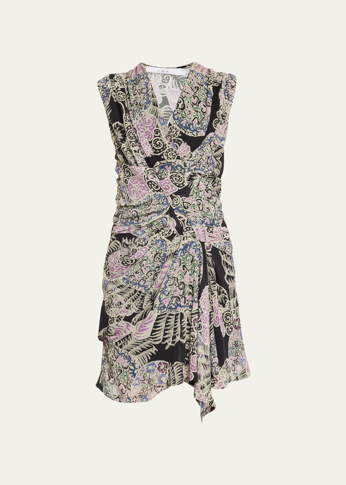 Iro Rolina Printed Draped Mini Dress - Bergdorf Goodman