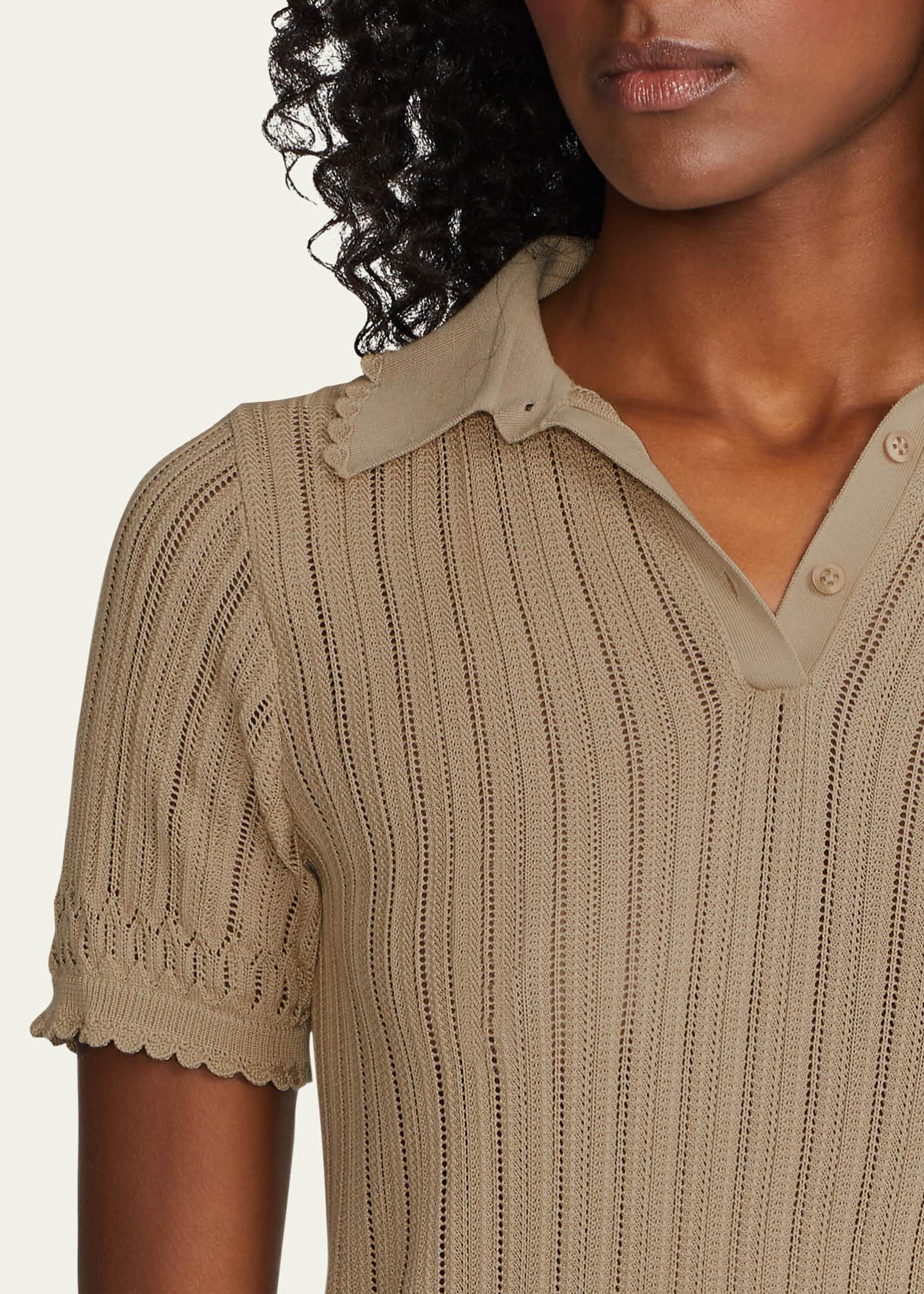 Ralph Lauren Collection Short Sleeve Polo Sweater Bergdorf Goodman Ralph Lauren Collection Short Sleeve Polo Sweater Bergdorf Goodman