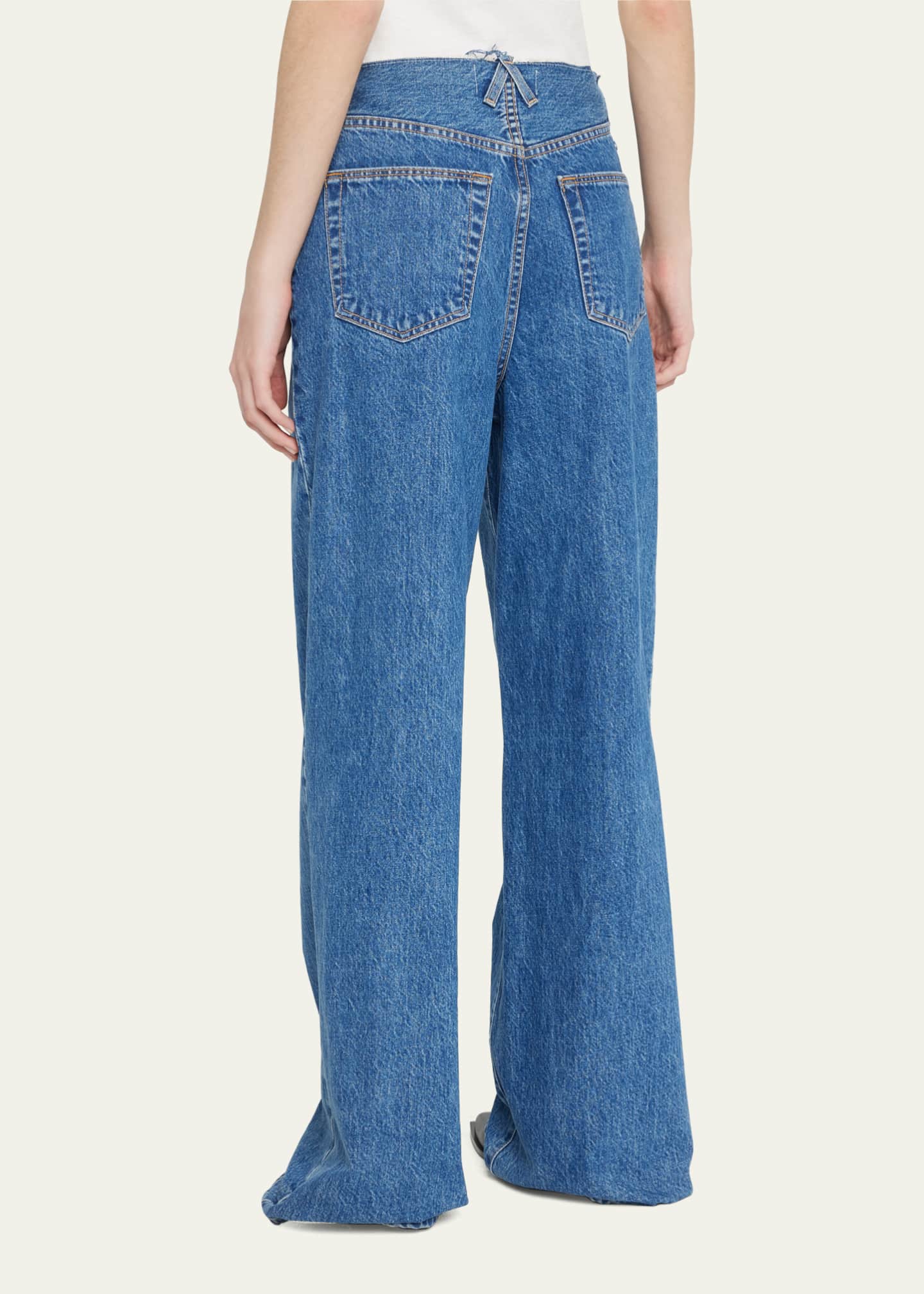 SLVRLAKE Taylor Wide Pleated Jeans - Bergdorf Goodman
