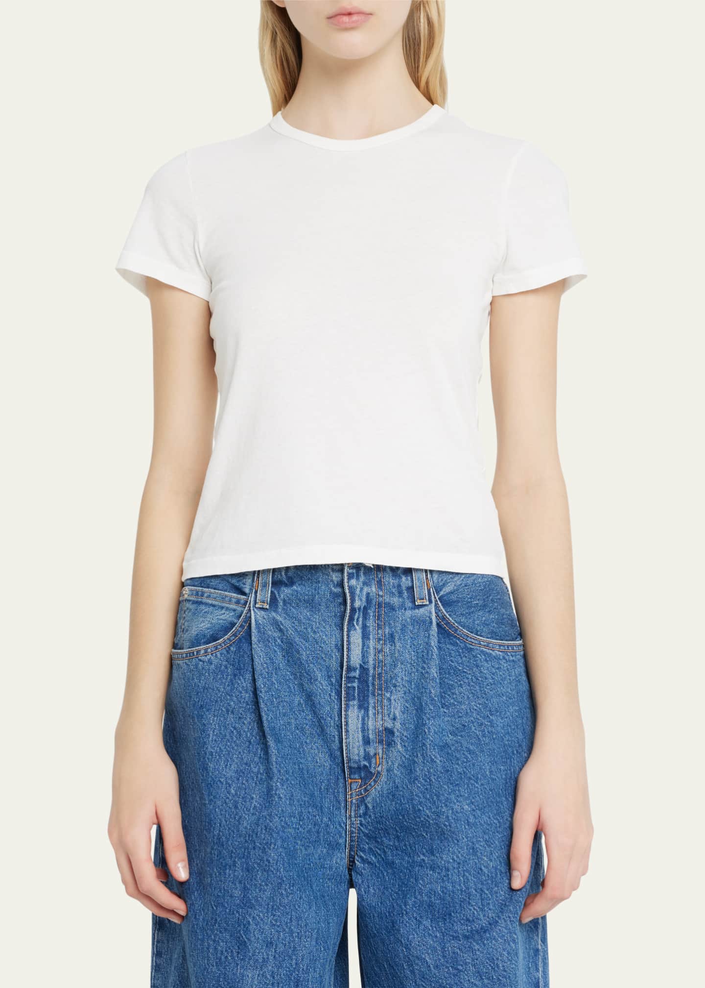 SLVRLAKE Fitted Cropped Baby Tee - Bergdorf Goodman